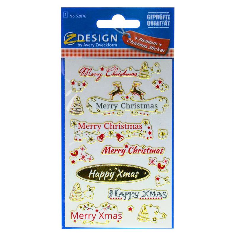 Adesivi Zweckform 'Merry Christmas', carta, multicolore Adesivi Zweckform 'Merry Christmas', carta, multicolore