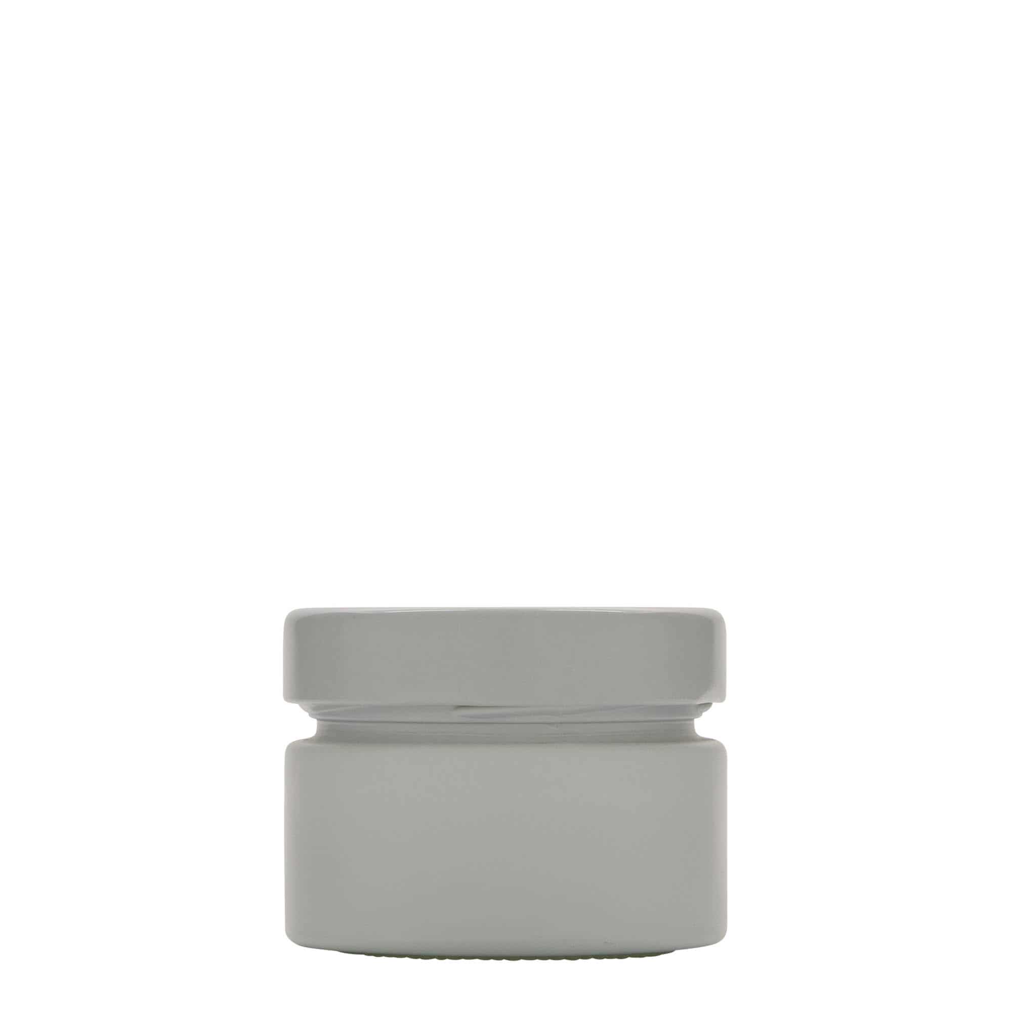 130 ml Vasetto cilindrico 'Aurora', vetro, bianco, imboccatura: Twist-Off Deep (DTO 66)