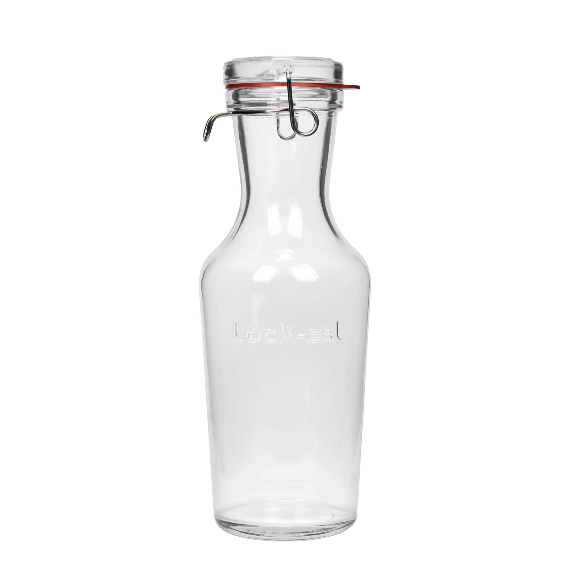 1.000 ml caraffa di vetro 'Lock-Eat', bocca: chiusura a molla con gancio in filo metallico