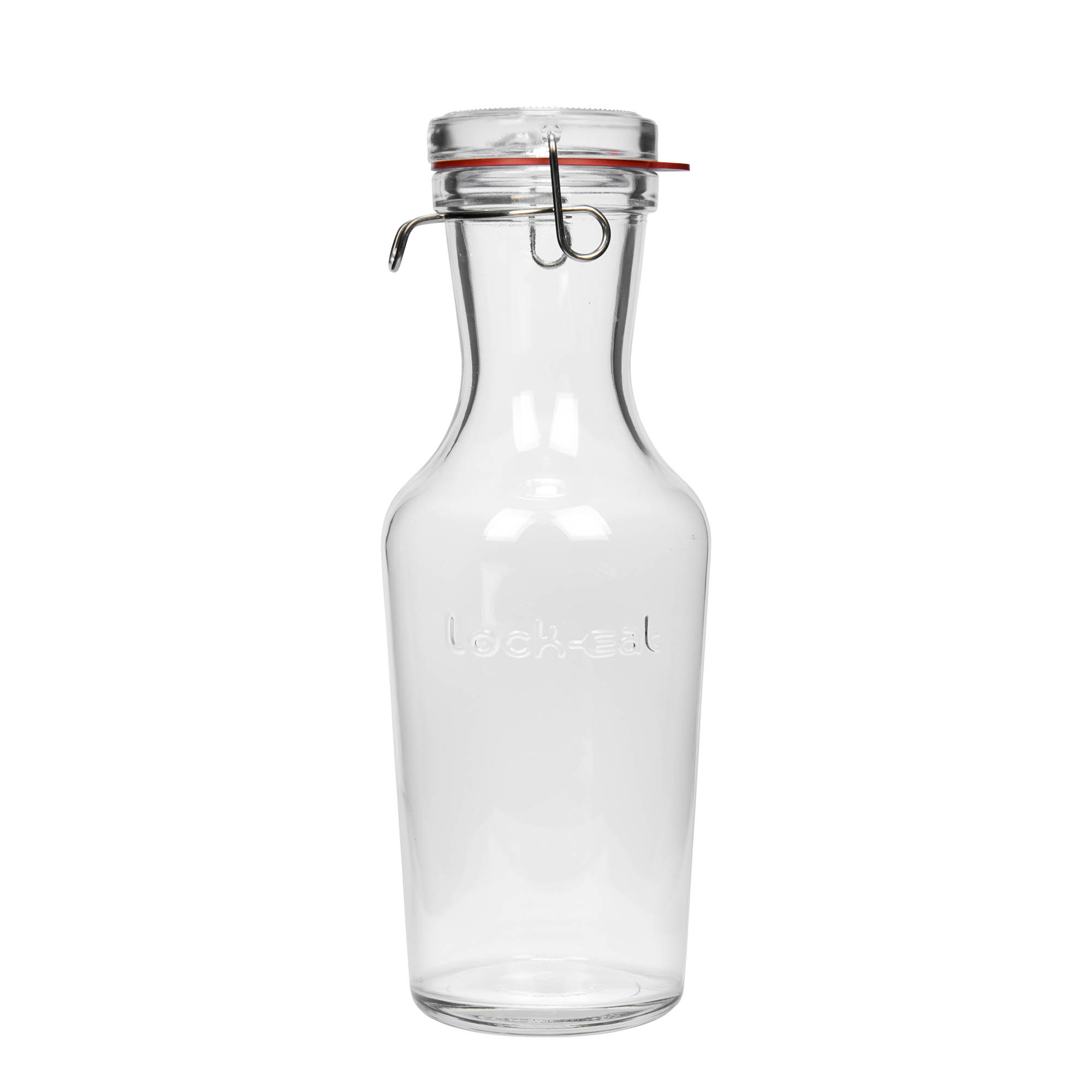 1.000 ml caraffa di vetro 'Lock-Eat', bocca: chiusura a molla con gancio in filo metallico