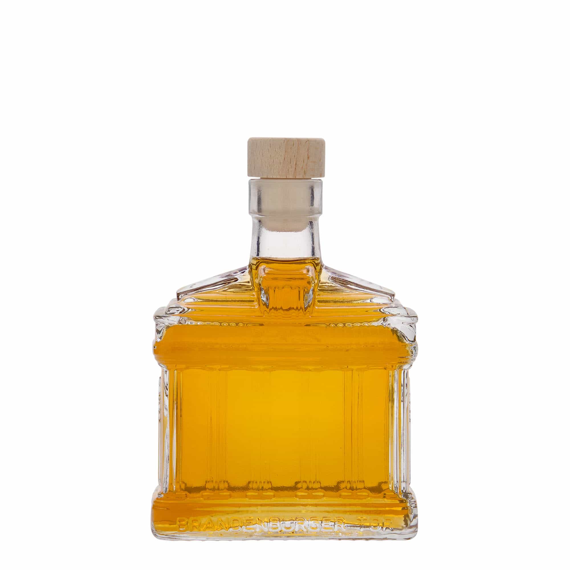 200 ml Bottiglia 'Porta di Brandeburgo', vetro, imboccatura: fascetta