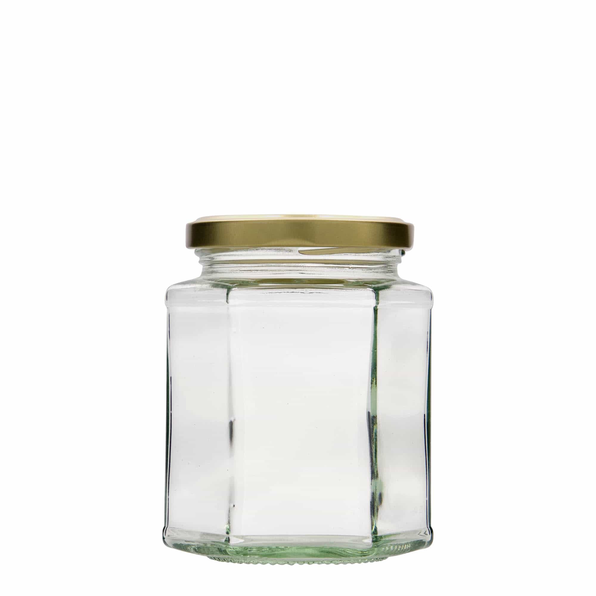 324 ml Vasetto esagonale, vetro, imboccatura: Twist-Off (TO 66)