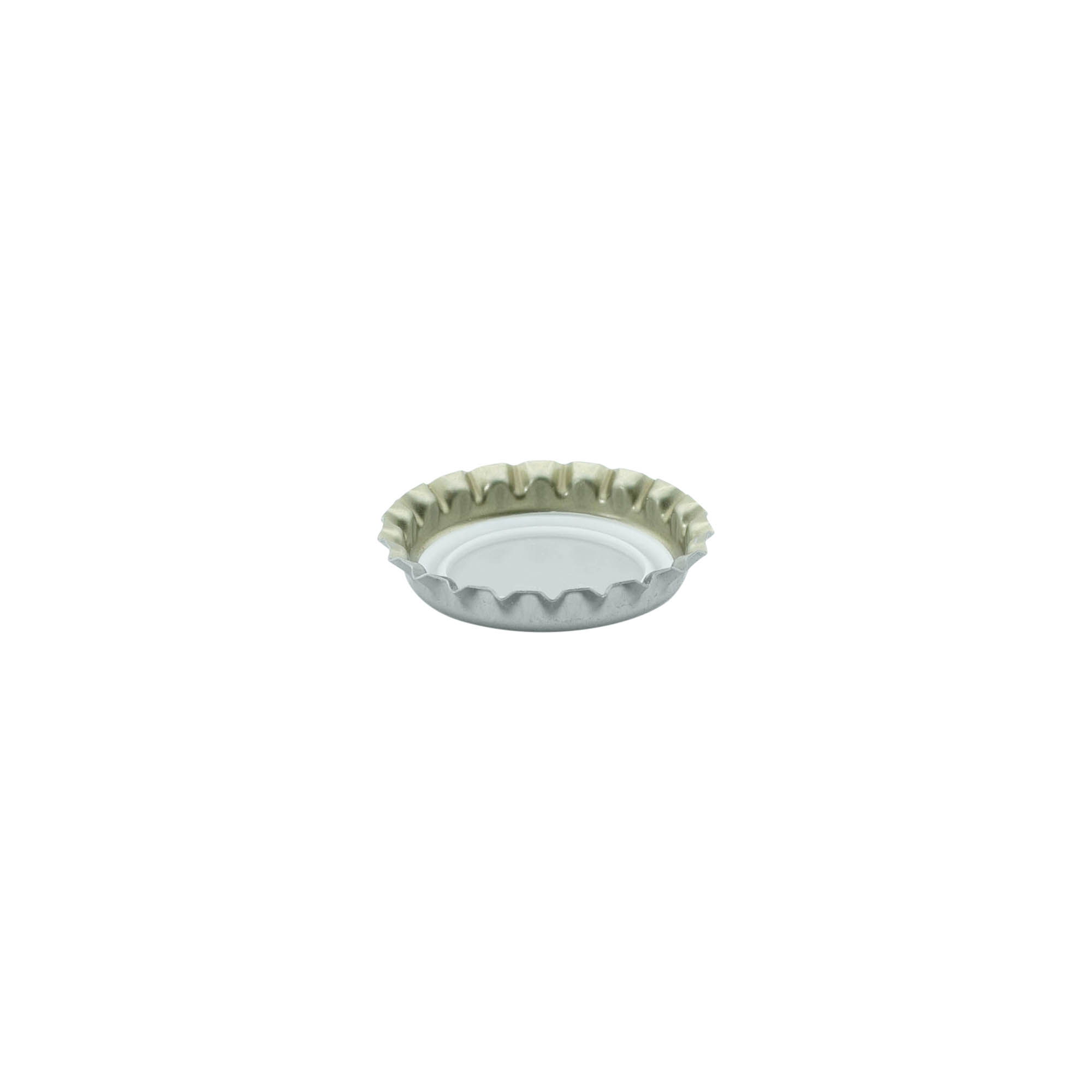 Tappi a corona 26 mm, metallo, argento Tappi a corona 26 mm, metallo, argento