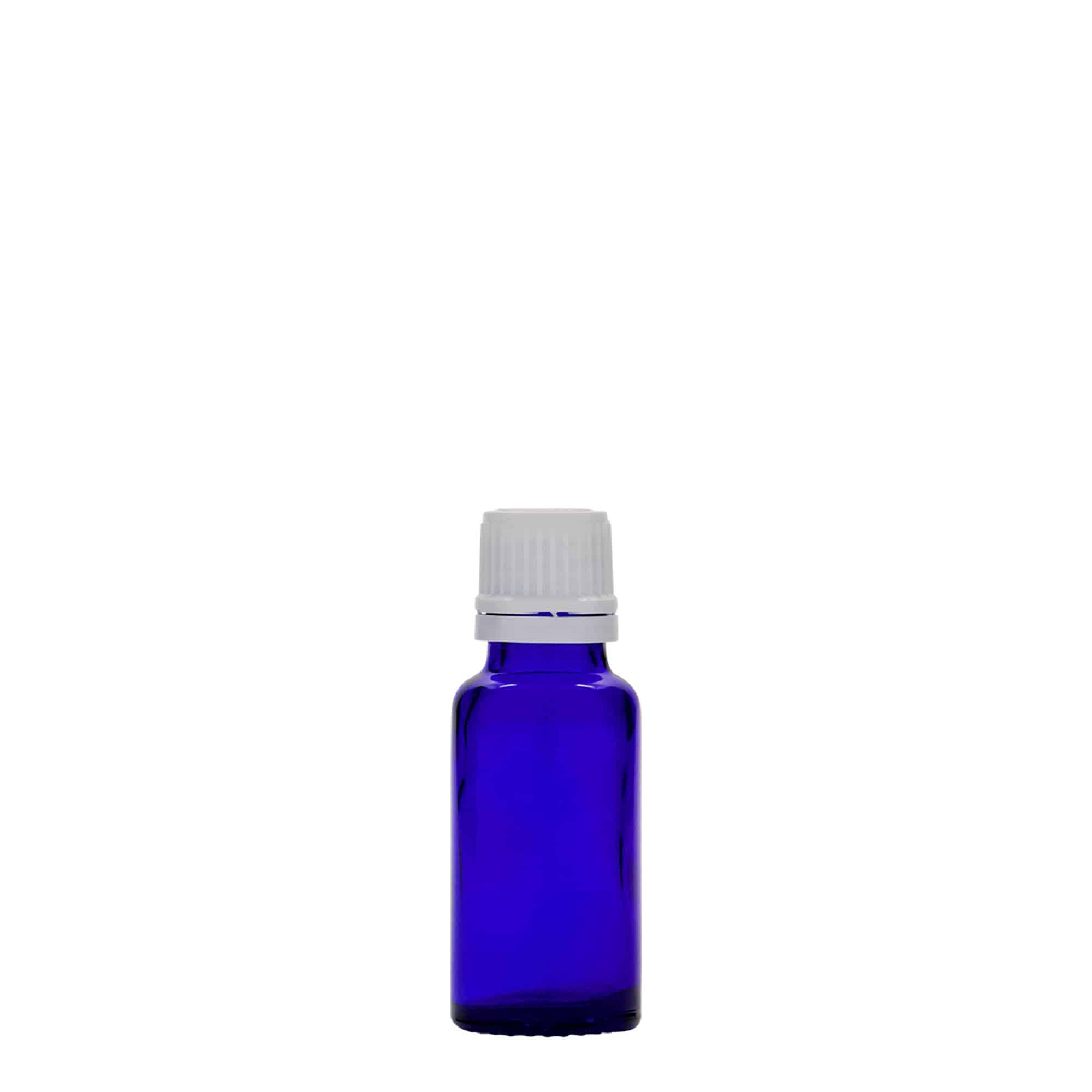 20 ml flacone medico, vetro, blu reale, bocca: DIN 18