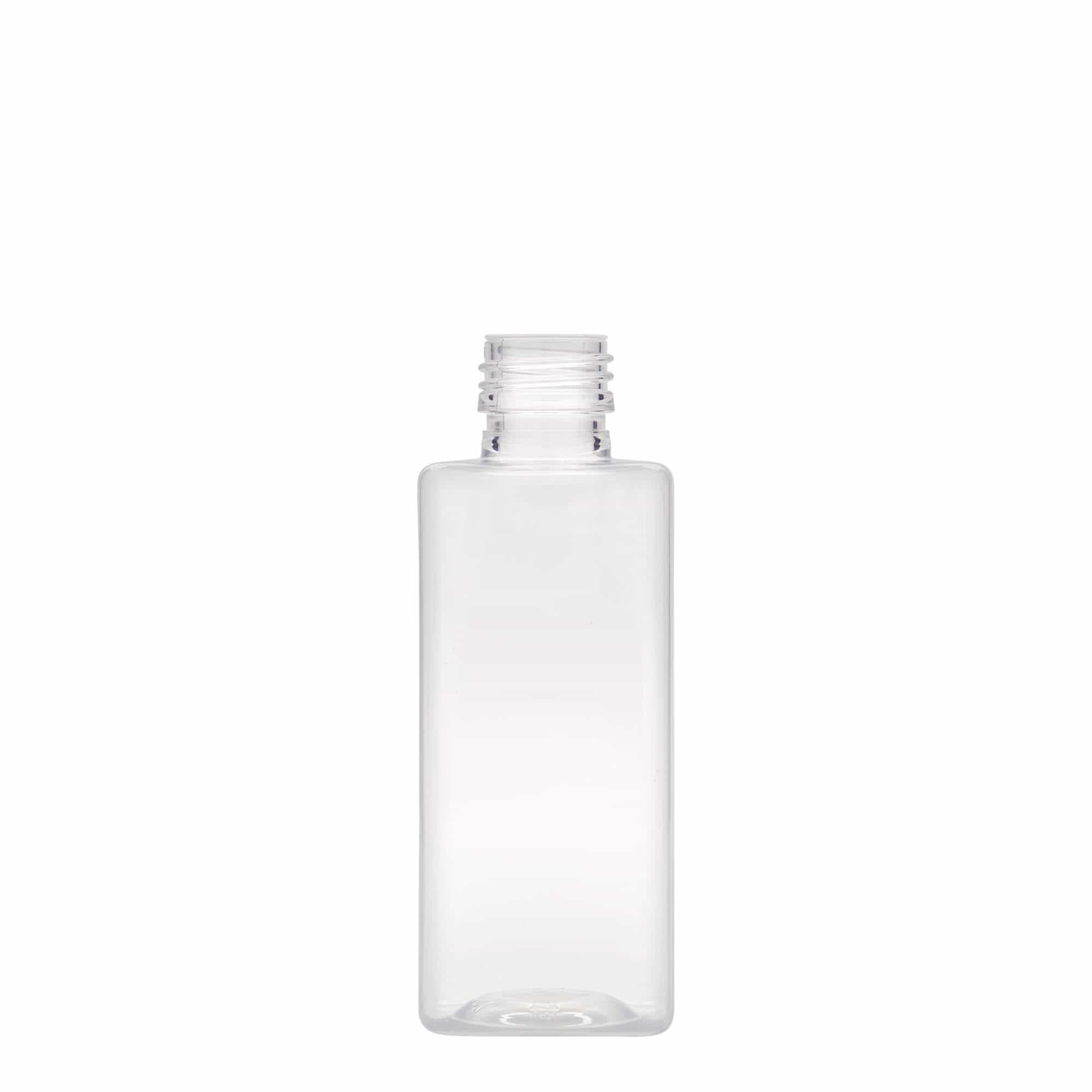 250 ml Bottiglia PET 'Karl', quadrato, plastica, imboccatura: PP 28