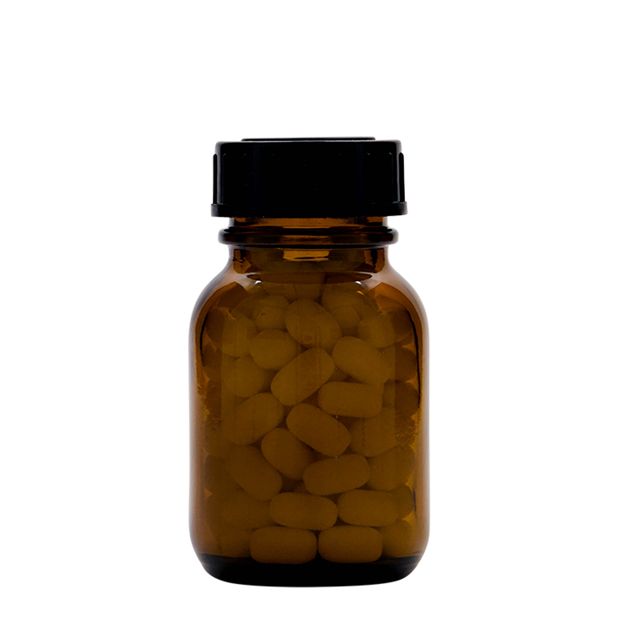 50 ml Vetro a collo largo, marrone, bocca: DIN 32