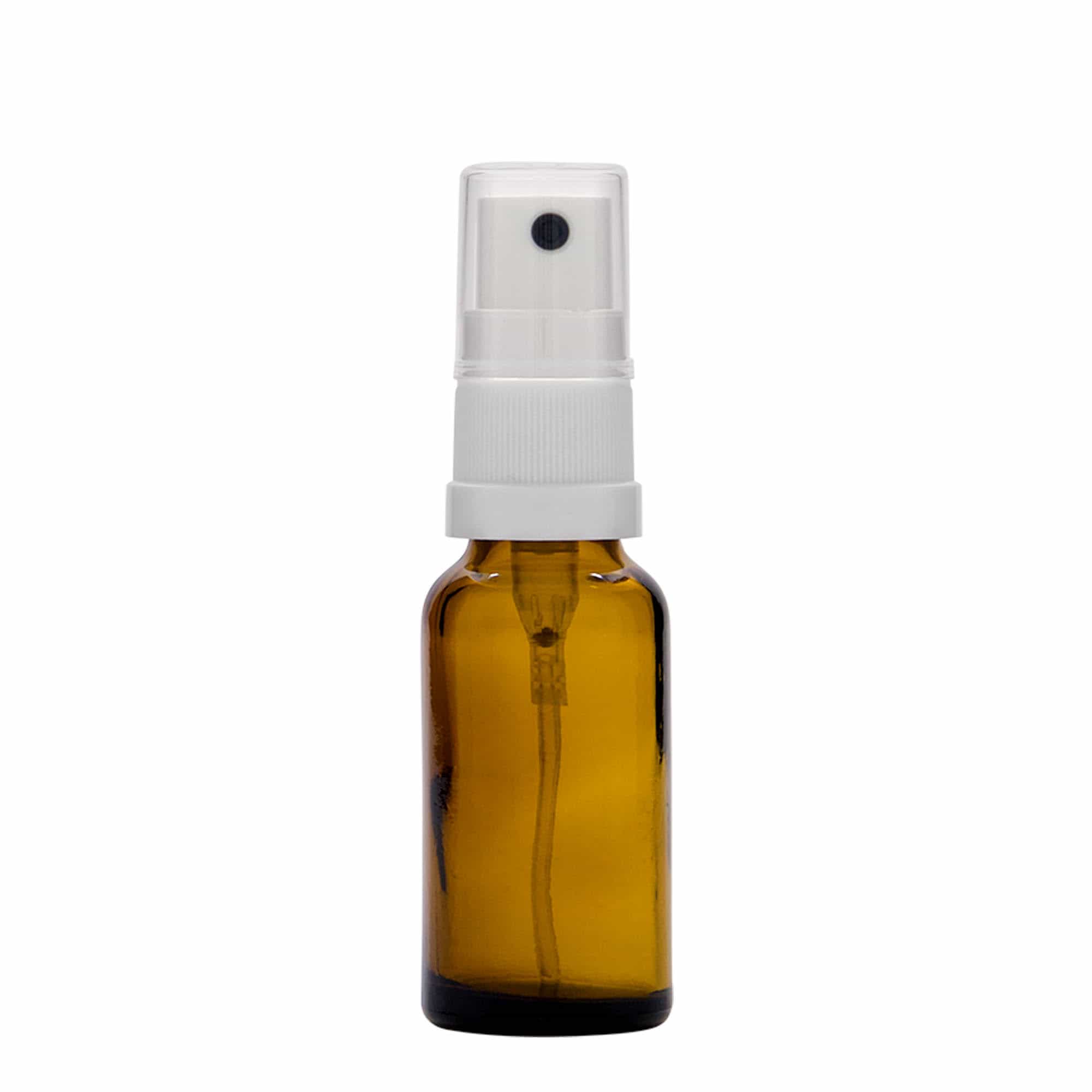 Flacone spray 20 ml medicina, vetro, marrone, bocca: DIN 18