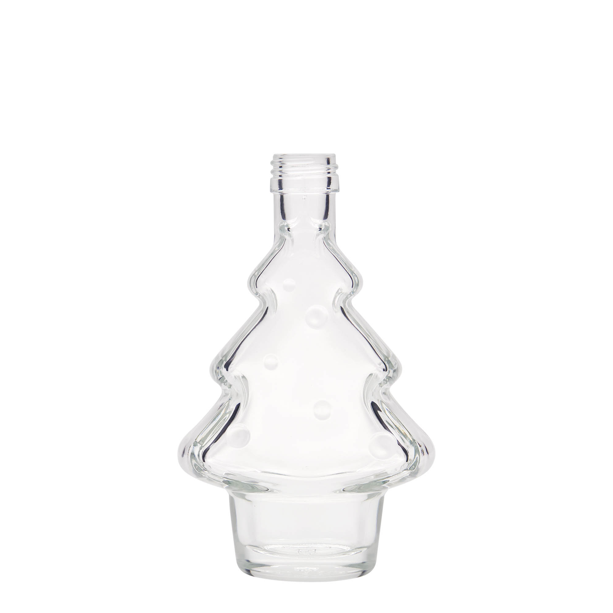 Bottiglia di vetro da 200 ml 'Albero di Natale', bocca: PP 28 Bottiglia di vetro da 200 ml 'Albero di Natale', bocca: PP 28