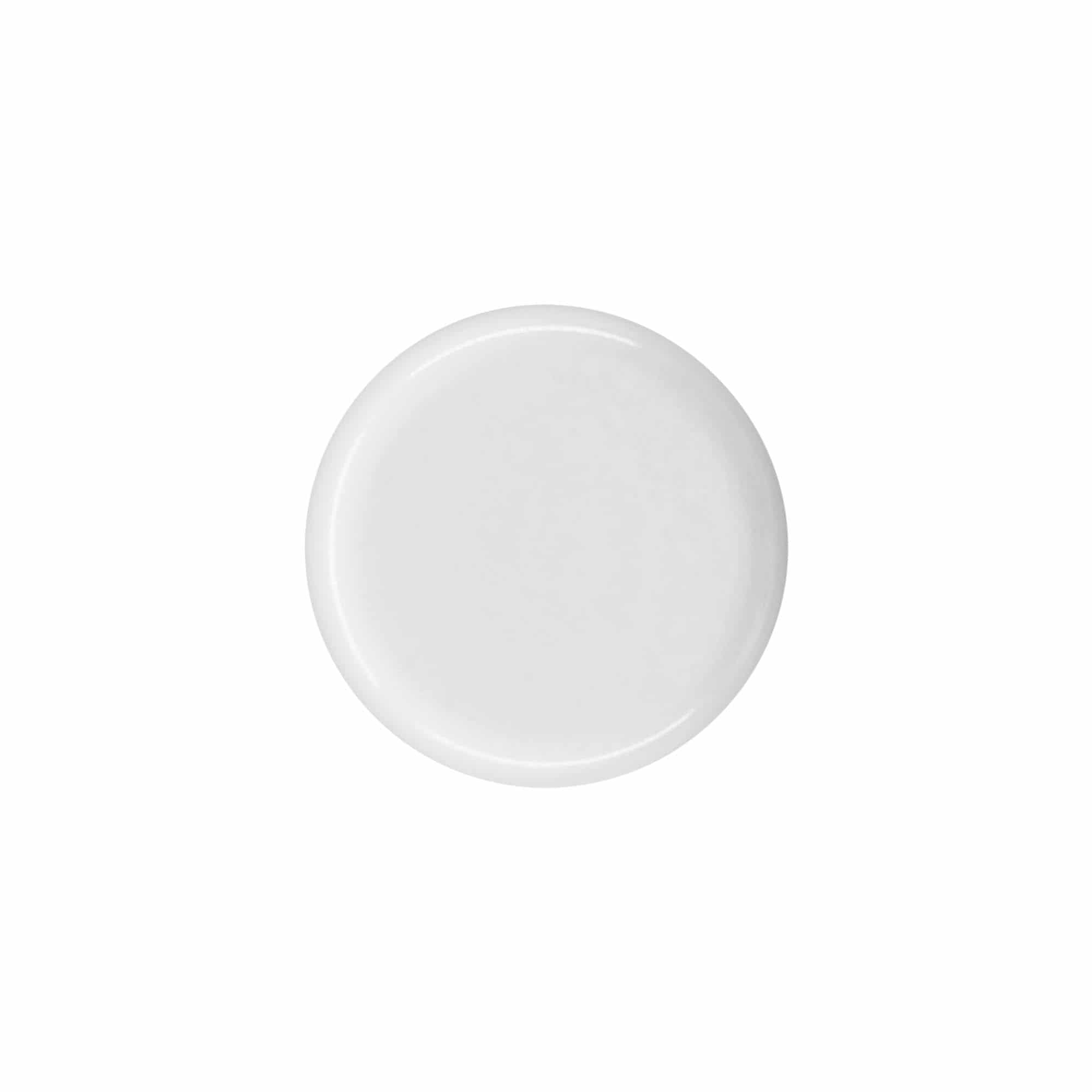 Tappo spray a vite per bottiglia cilindrica, plastica PE, bianco, per imboccatura: DIN 18