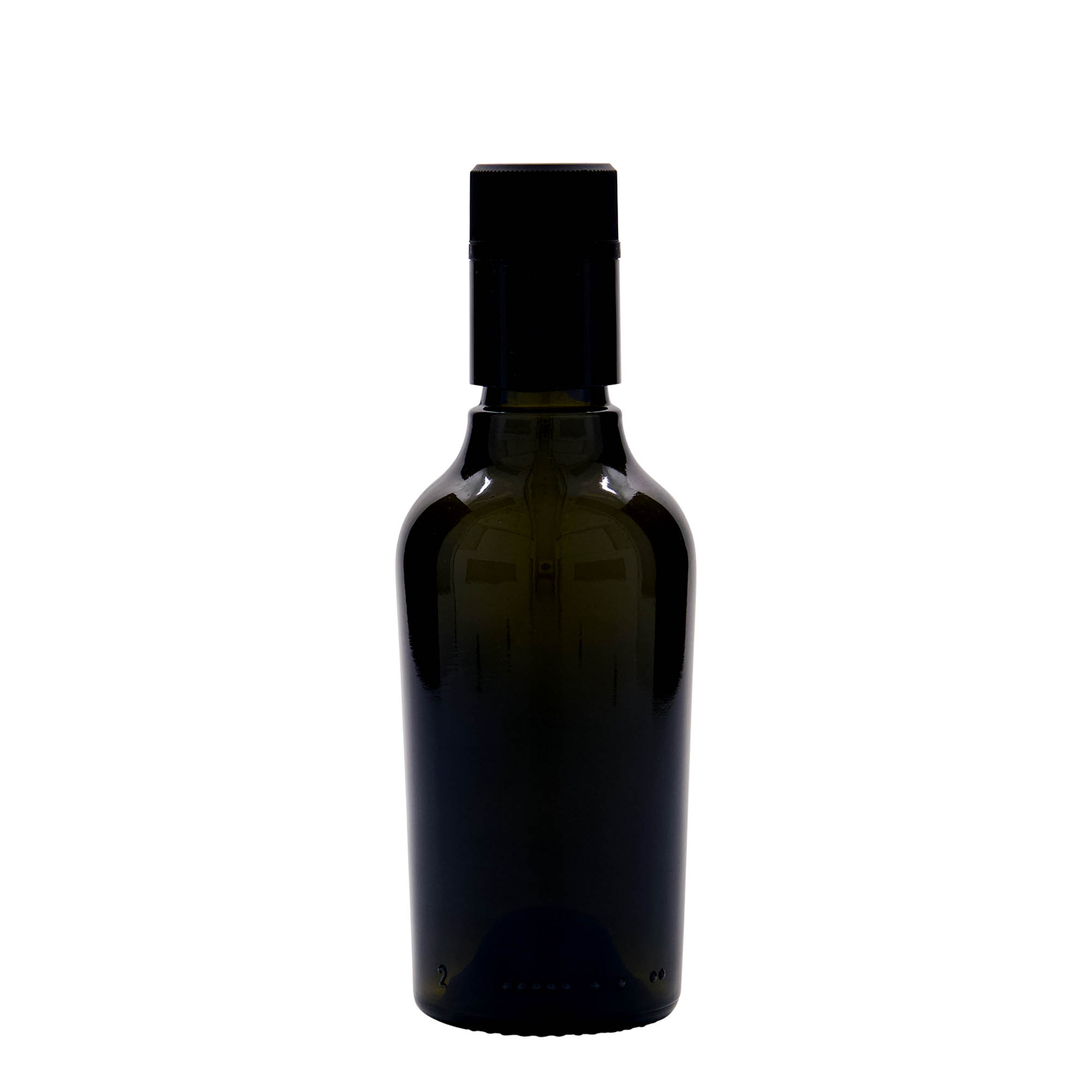 250 ml Bottiglia per aceto/olio 'Oleum', vetro, verde antico, bocca: DOP