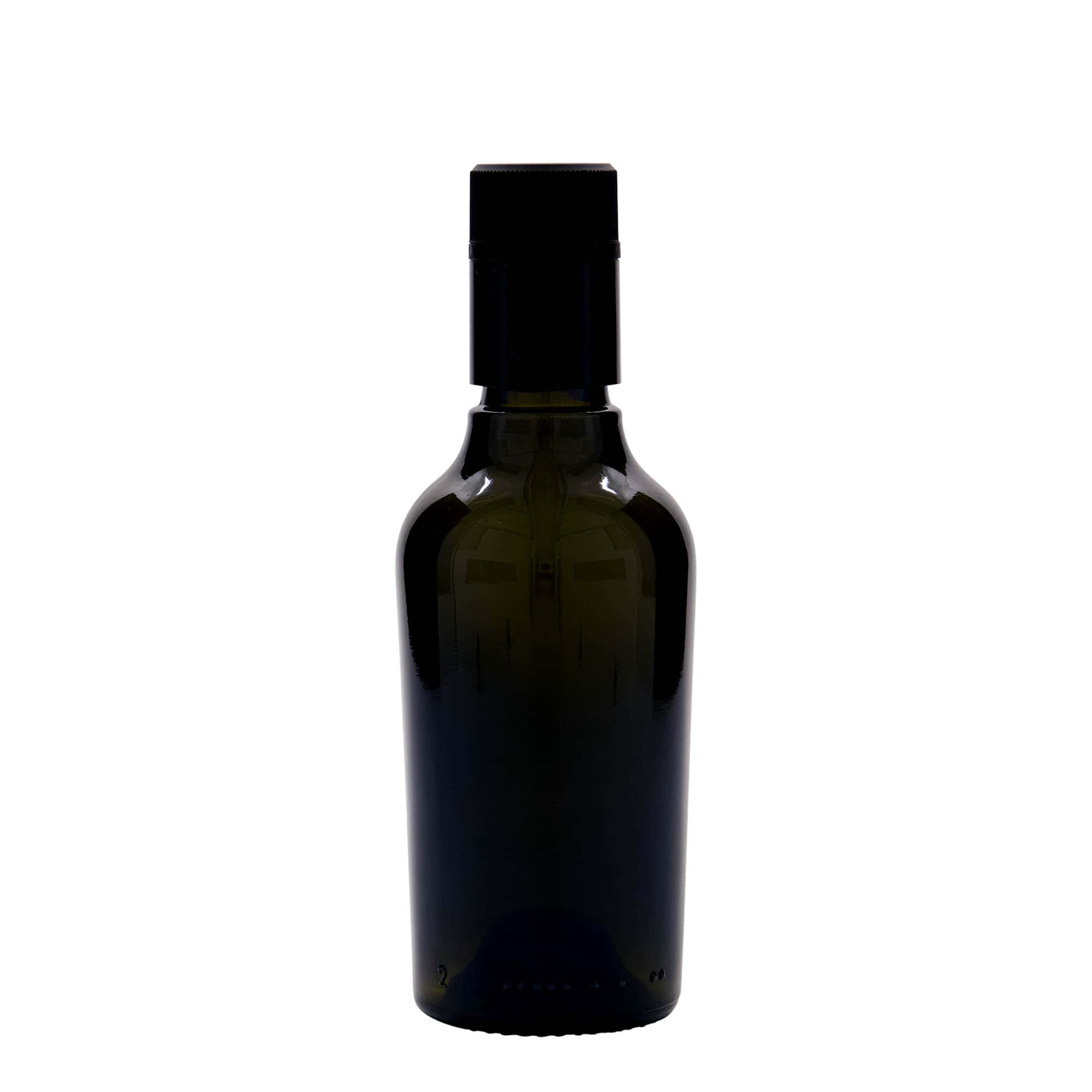 250 ml Bottiglia per aceto/olio 'Oleum', vetro, verde antico, bocca: DOP
