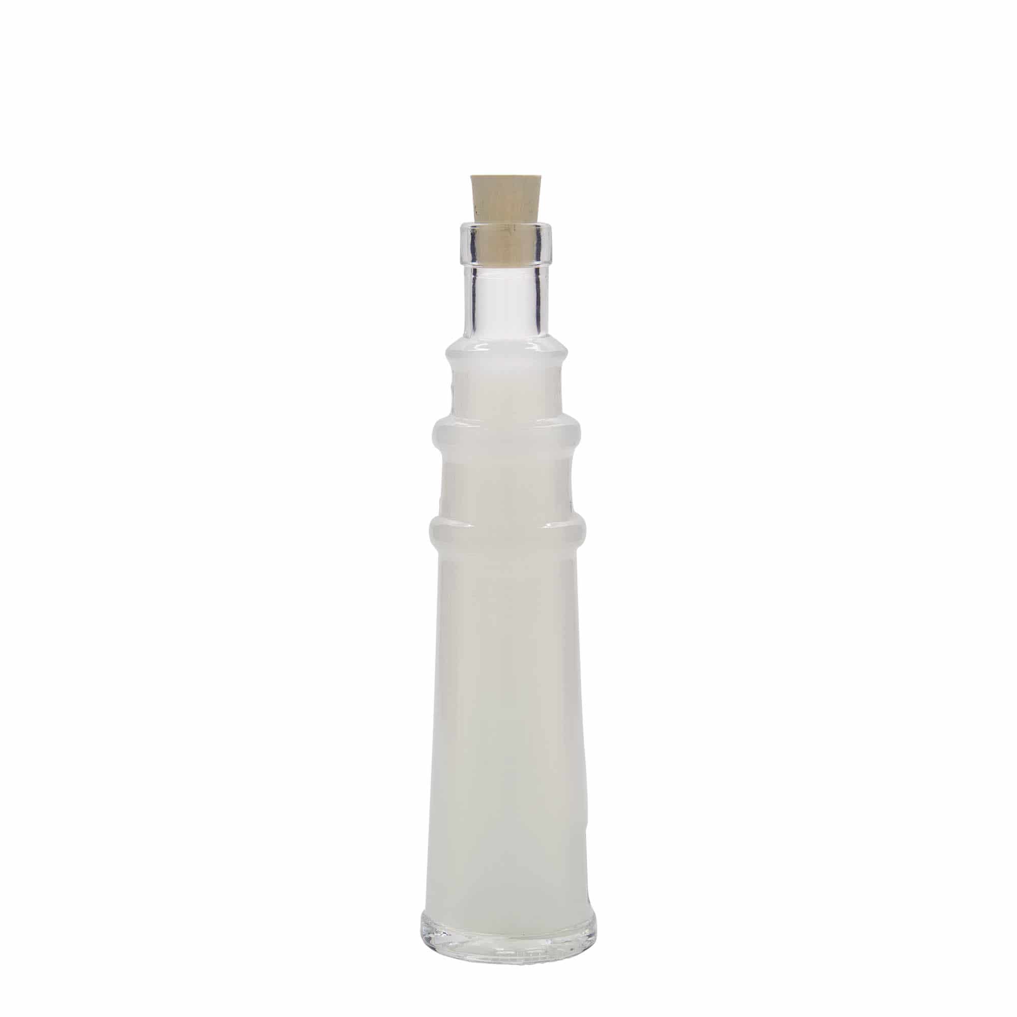 100 ml Bottiglia 'Faro', vetro, imboccatura: fascetta