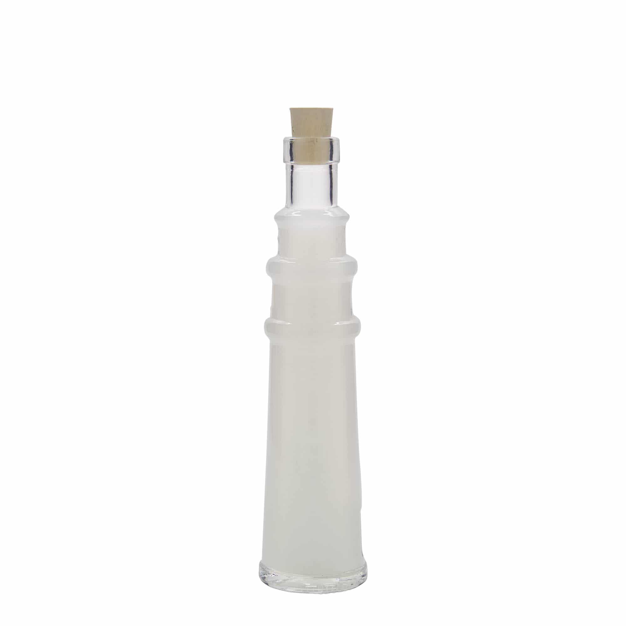Bottiglia di vetro da 100 ml 'Leuchtturm', bocca: sughero Bottiglia di vetro da 100 ml 'Leuchtturm', bocca: sughero