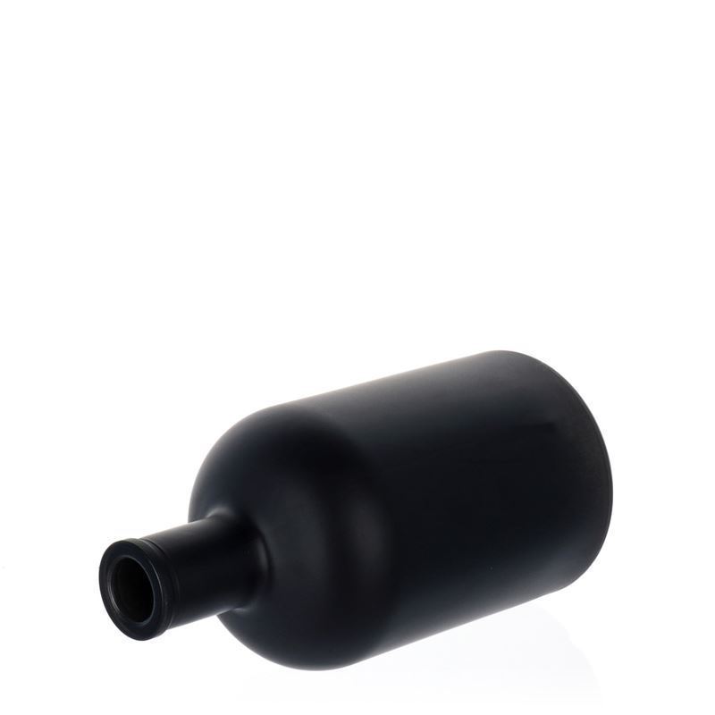 Bottiglia di vetro da 700 ml 'Gerardino', nera, bocca: tappo di sughero Bottiglia di vetro da 700 ml 'Gerardino', nera, bocca: tappo di sughero