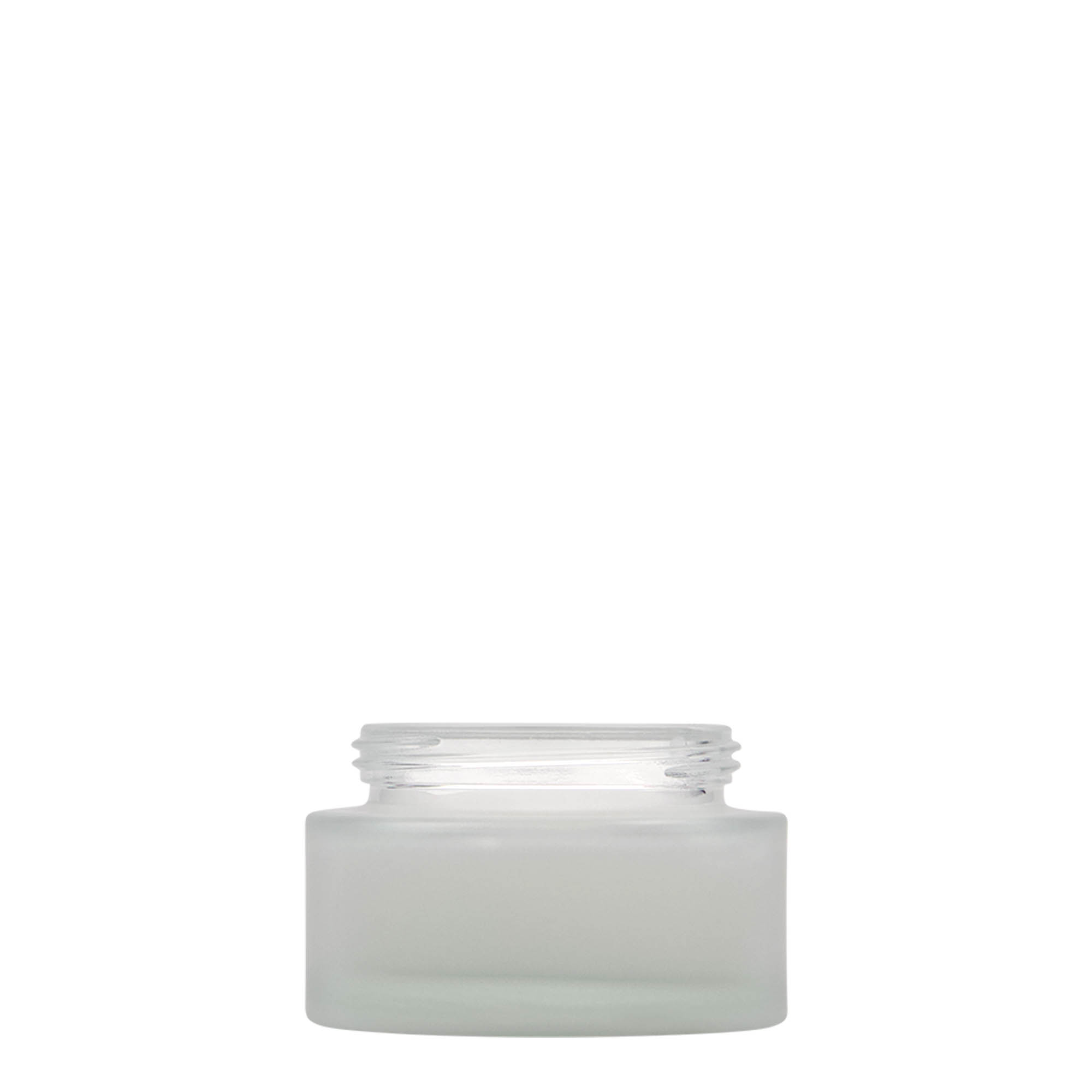50 ml barattolo 'Edizione Platino', vetro, ghiacciato, bocca: chiusura a vite 50 ml barattolo 'Edizione Platino', vetro, ghiacciato, bocca: chiusura a vite