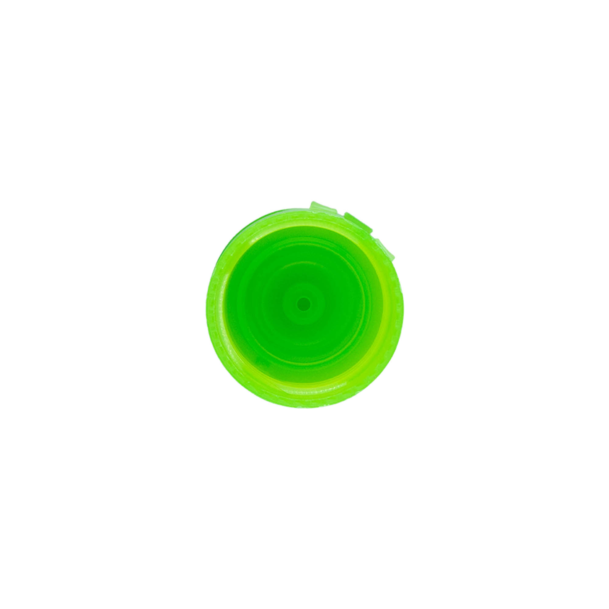 Tappo a vite con cerniera a ribalta, plastica PP, verde, per bocca: 24/410