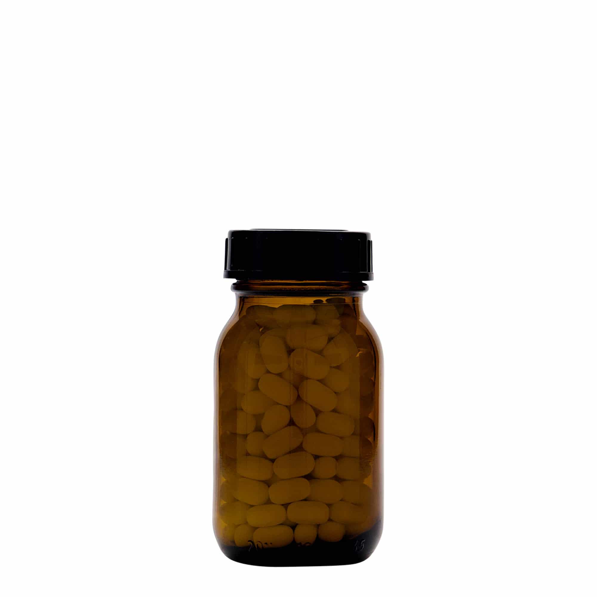 100 ml Vaso a collo largo, marrone, bocca: DIN 40