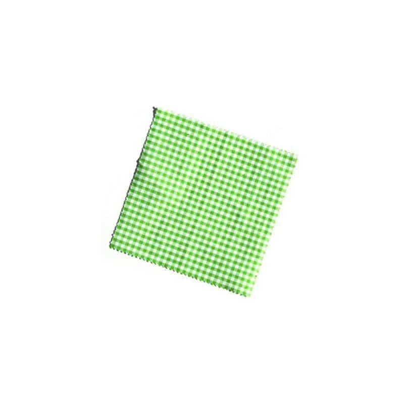 Copri vasetti in stoffa a quadretti 15x15, quadrati, tessuto, verde lime, imboccatura: TO58-TO82