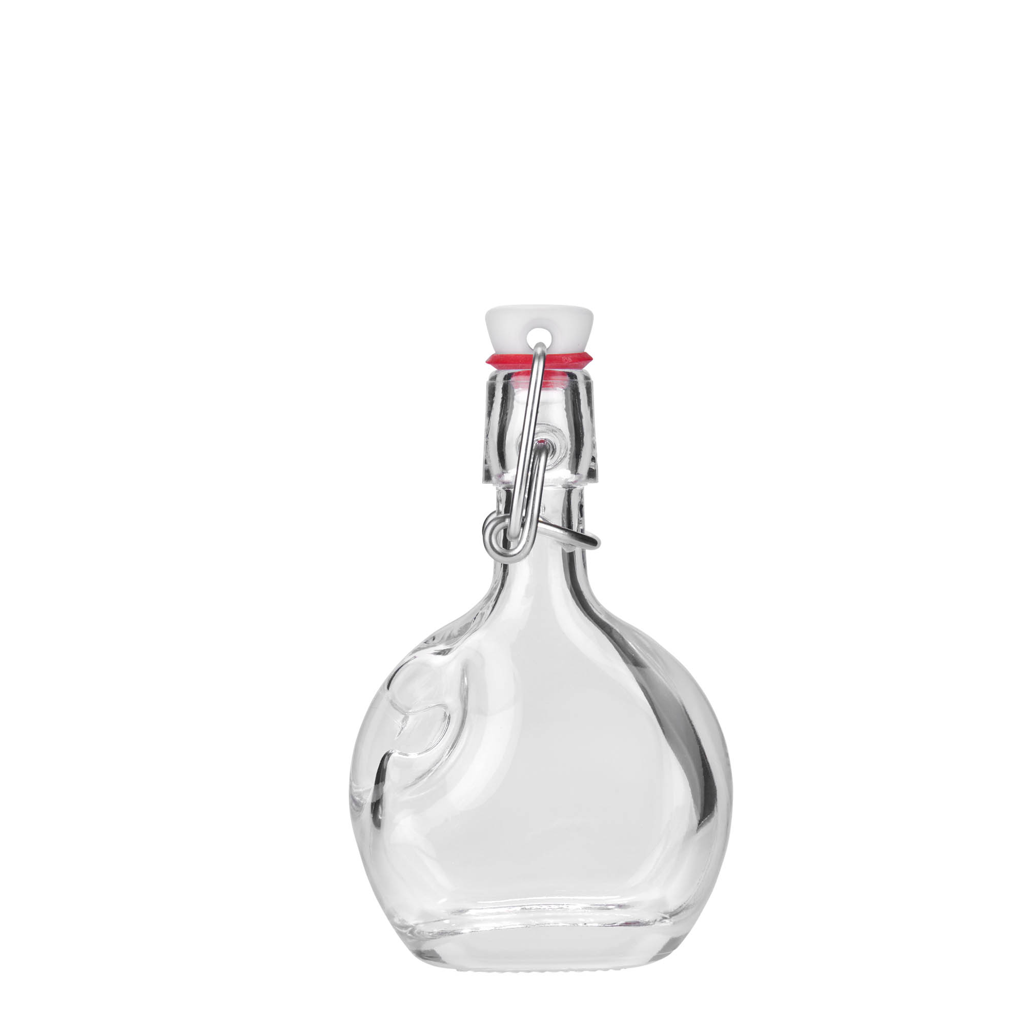 Bottiglia di vetro da 40 ml 'Lukas', ovale, bocca: chiusura a leva Bottiglia di vetro da 40 ml 'Lukas', ovale, bocca: chiusura a leva