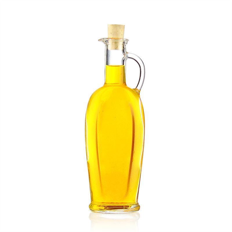 Bottiglia di vetro da 250 ml 'Eleganta', ovale, bocca: tappo di sughero Bottiglia di vetro da 250 ml 'Eleganta', ovale, bocca: tappo di sughero