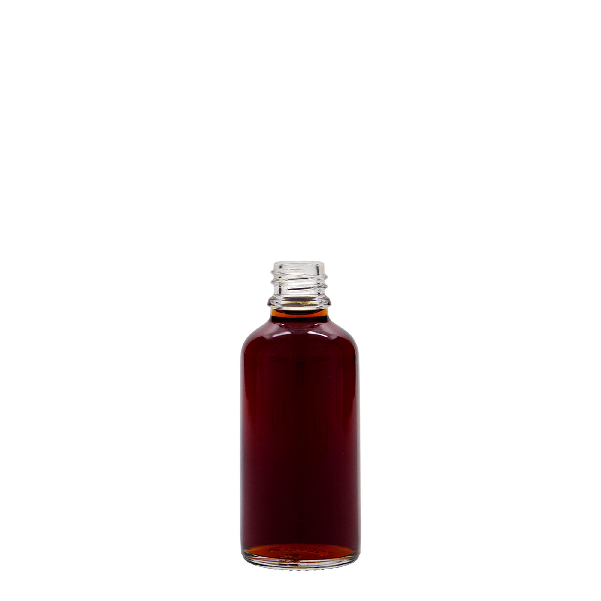 50 ml bottiglia medicinale, vetro, bocca: DIN 18