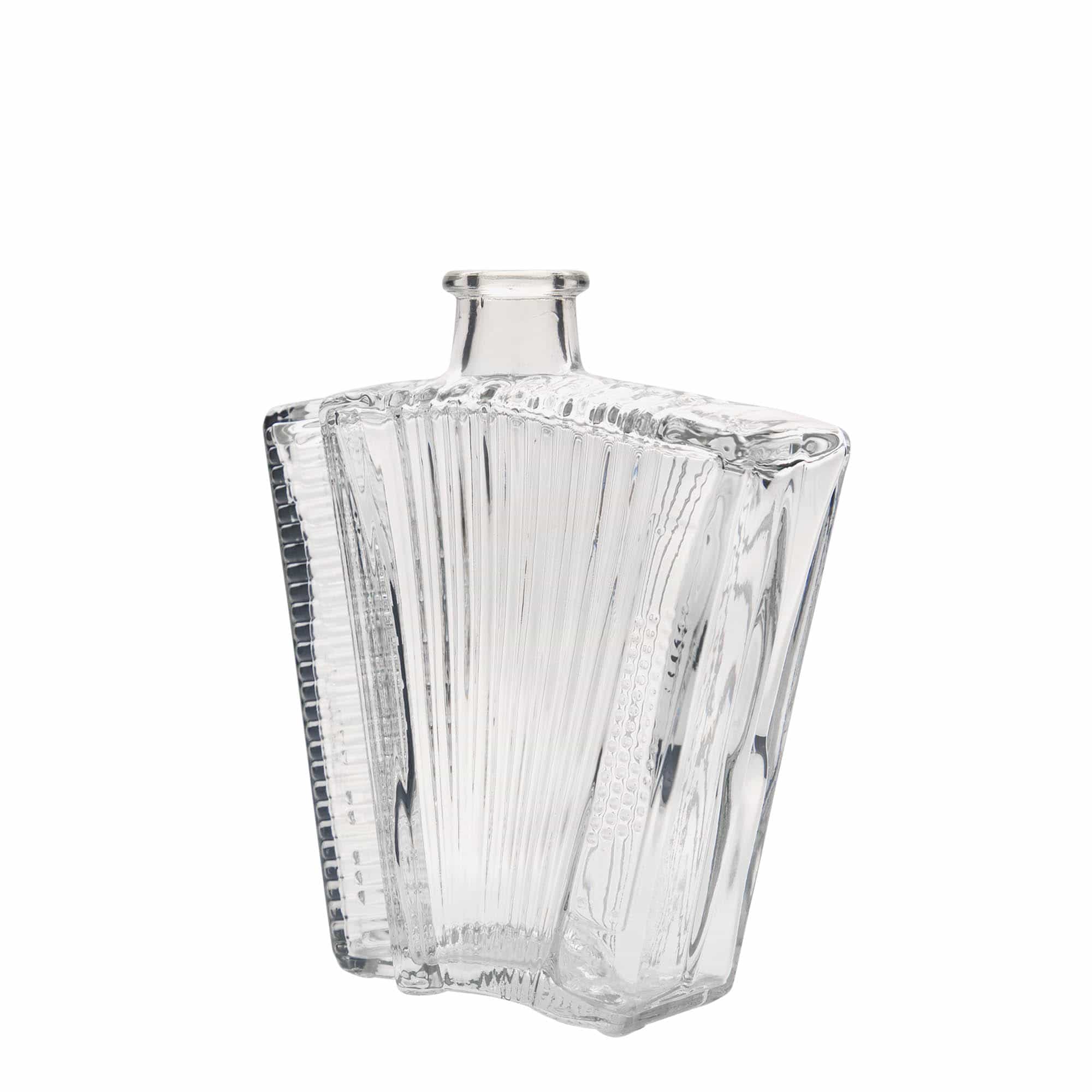 Bottiglia di vetro da 500 ml 'Fisarmonica', bocca: sughero Bottiglia di vetro da 500 ml 'Fisarmonica', bocca: sughero