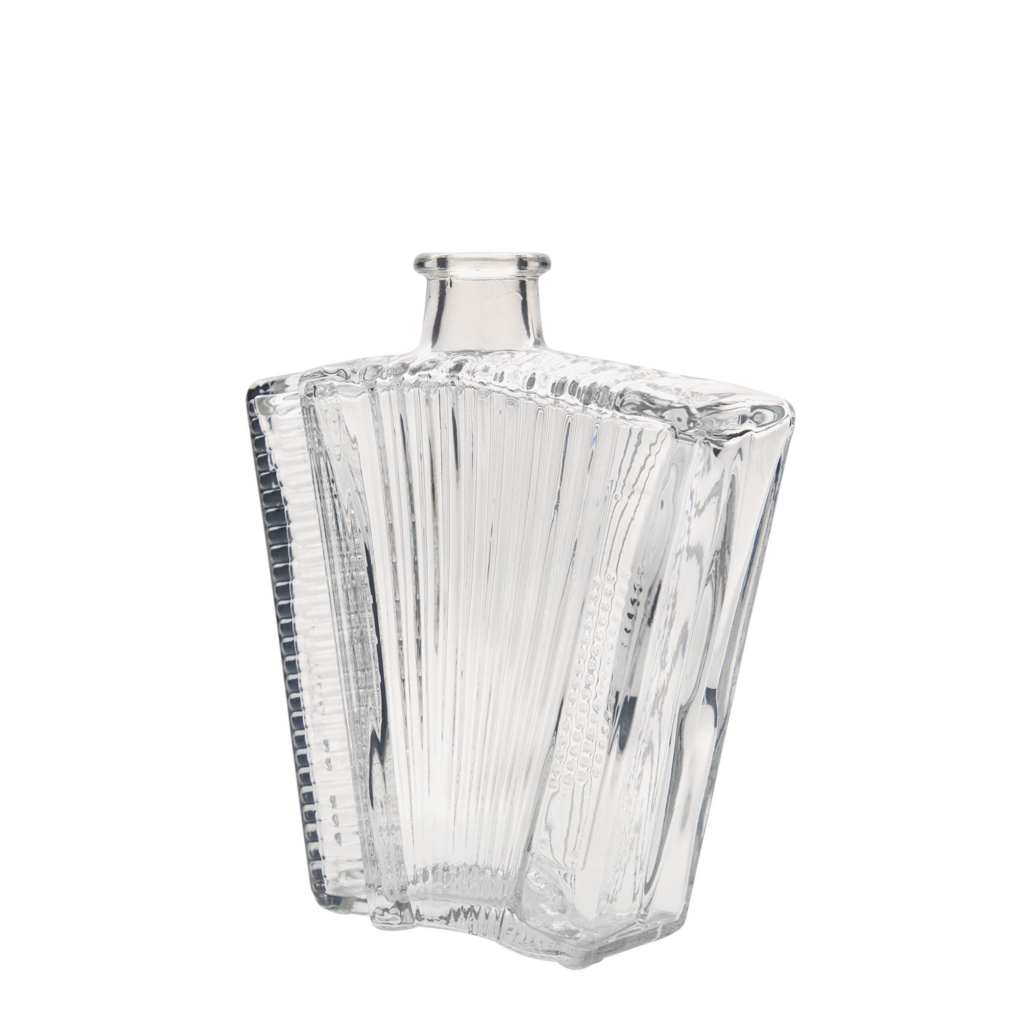 Bottiglia di vetro da 500 ml 'Fisarmonica', bocca: sughero Bottiglia di vetro da 500 ml 'Fisarmonica', bocca: sughero