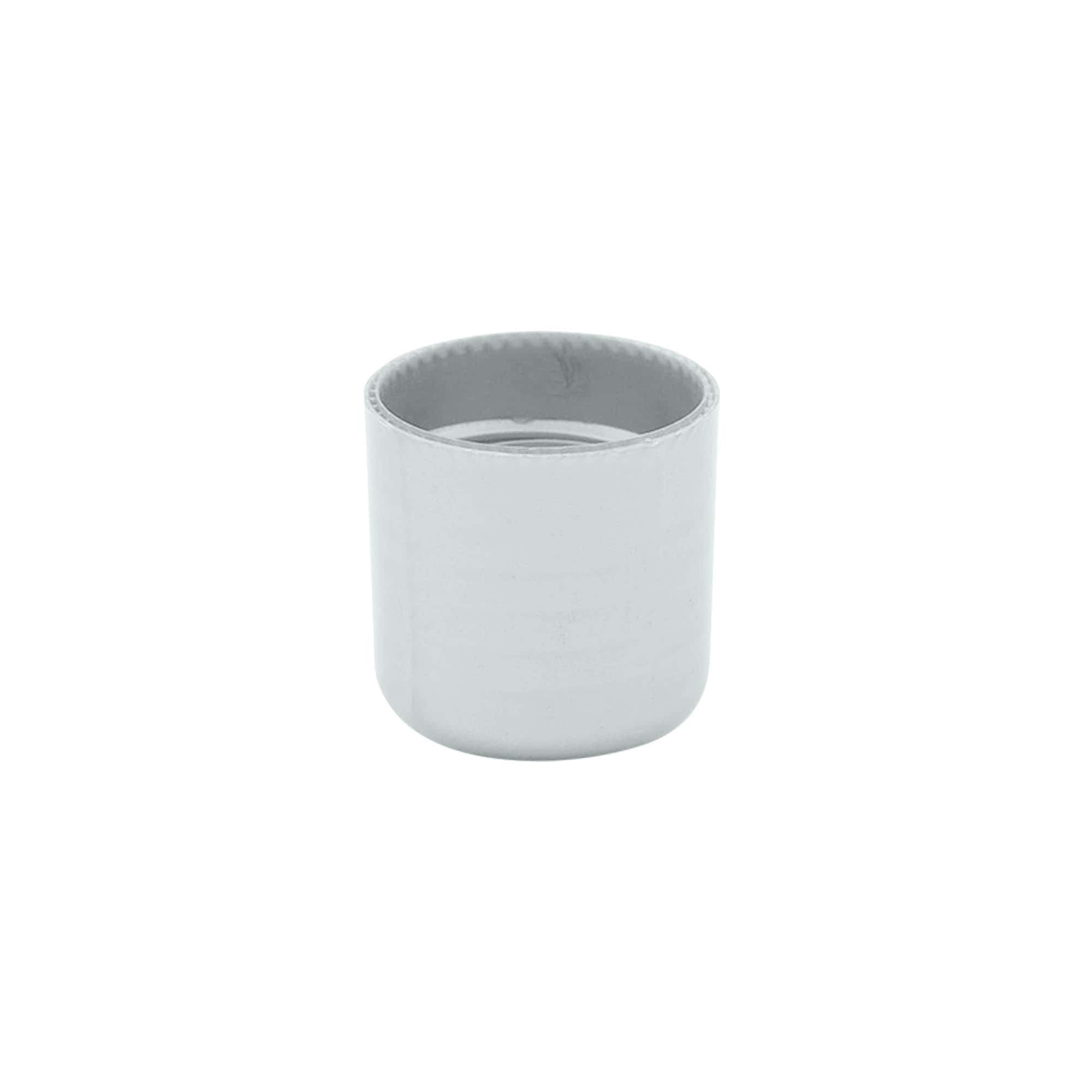 Tappo a vite con inserto per siringa, plastica PP, argento, per bocca: 24/410