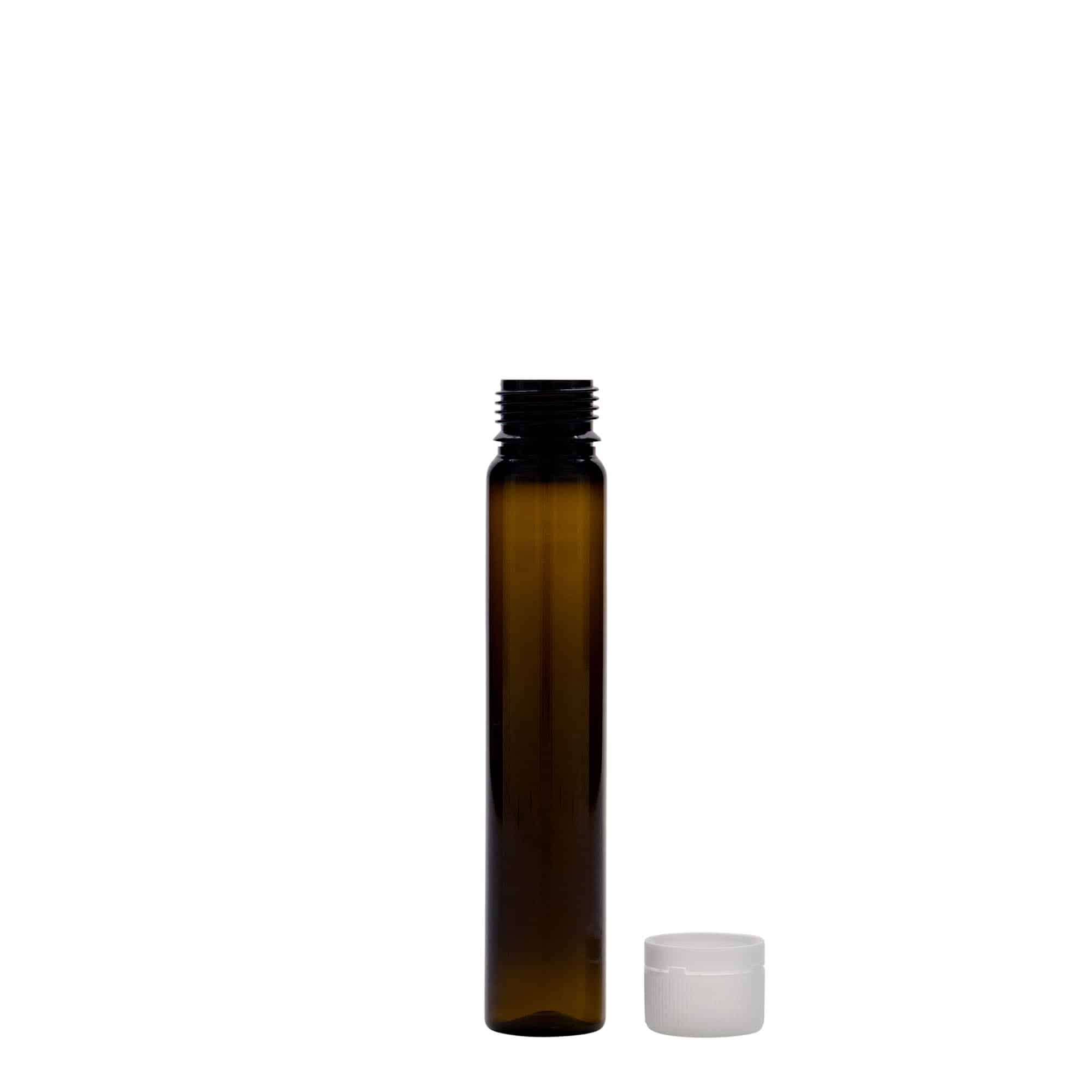 25 ml tubo in PET, plastica, marrone, bocca: chiusura a vite