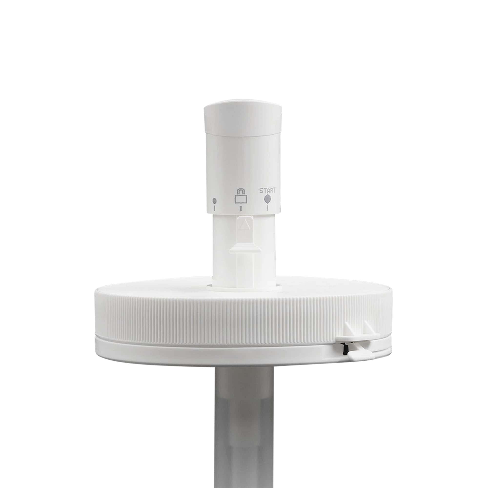 Pompa dosatrice per 1.240 ml 'Securibox', plastica PE, bianca, per bocca: chiusura a vite