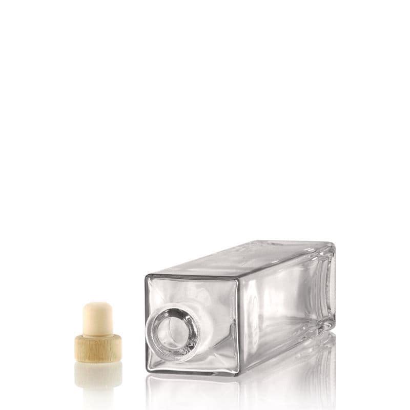 500 ml Bottiglia di vetro 'Rafaello', quadrata, imboccatura: fascetta