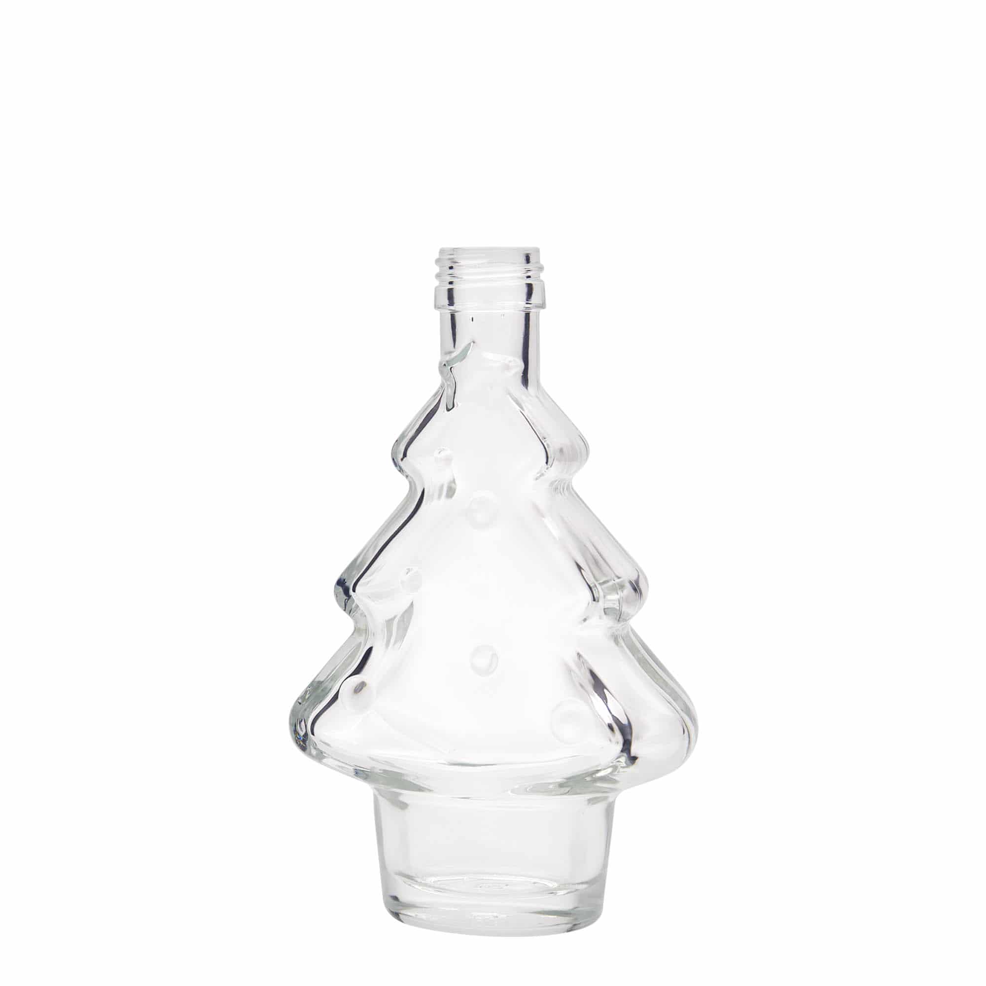 Bottiglia di vetro da 200 ml 'Albero di Natale', bocca: PP 28 Bottiglia di vetro da 200 ml 'Albero di Natale', bocca: PP 28