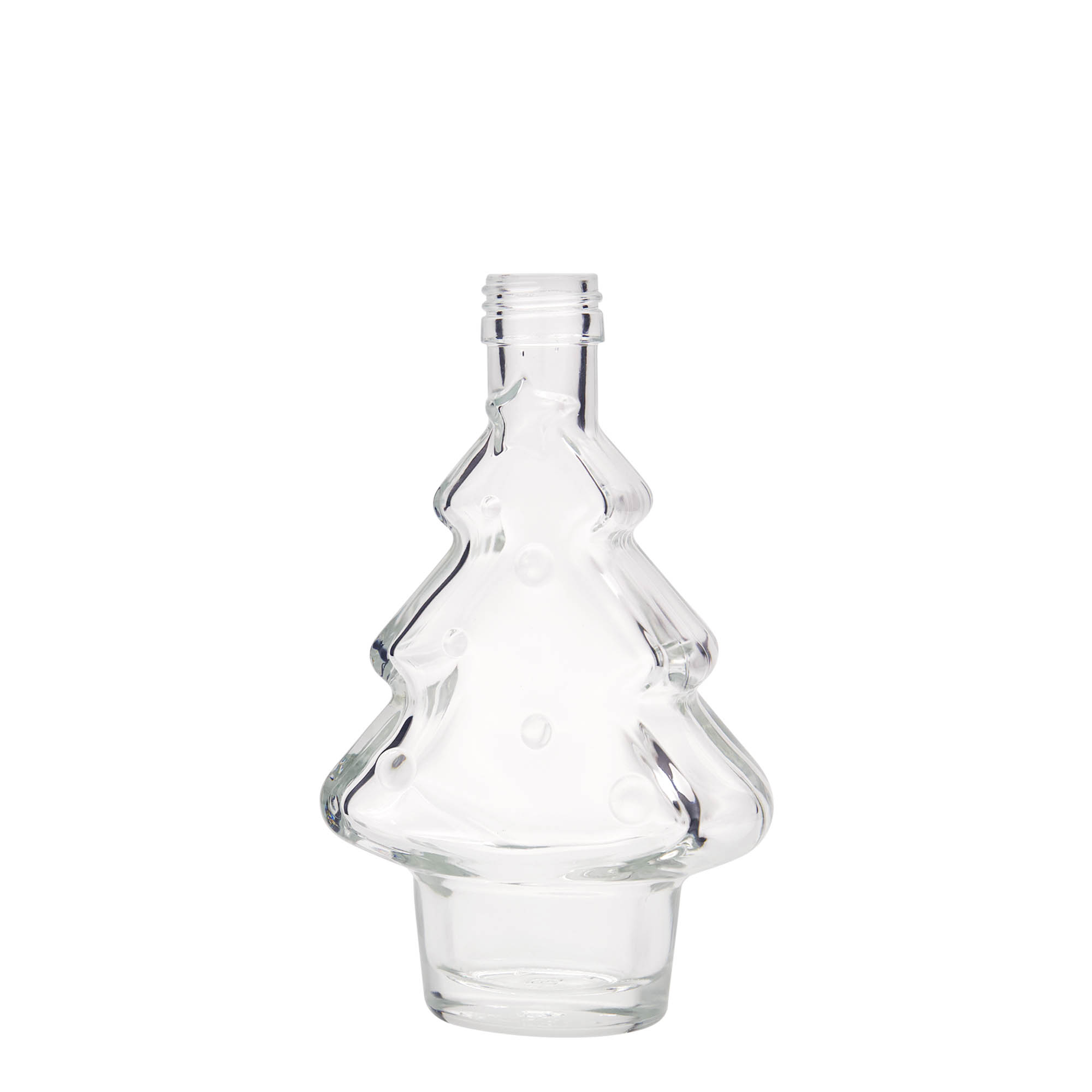 Bottiglia di vetro da 200 ml 'Albero di Natale', bocca: PP 28 Bottiglia di vetro da 200 ml 'Albero di Natale', bocca: PP 28