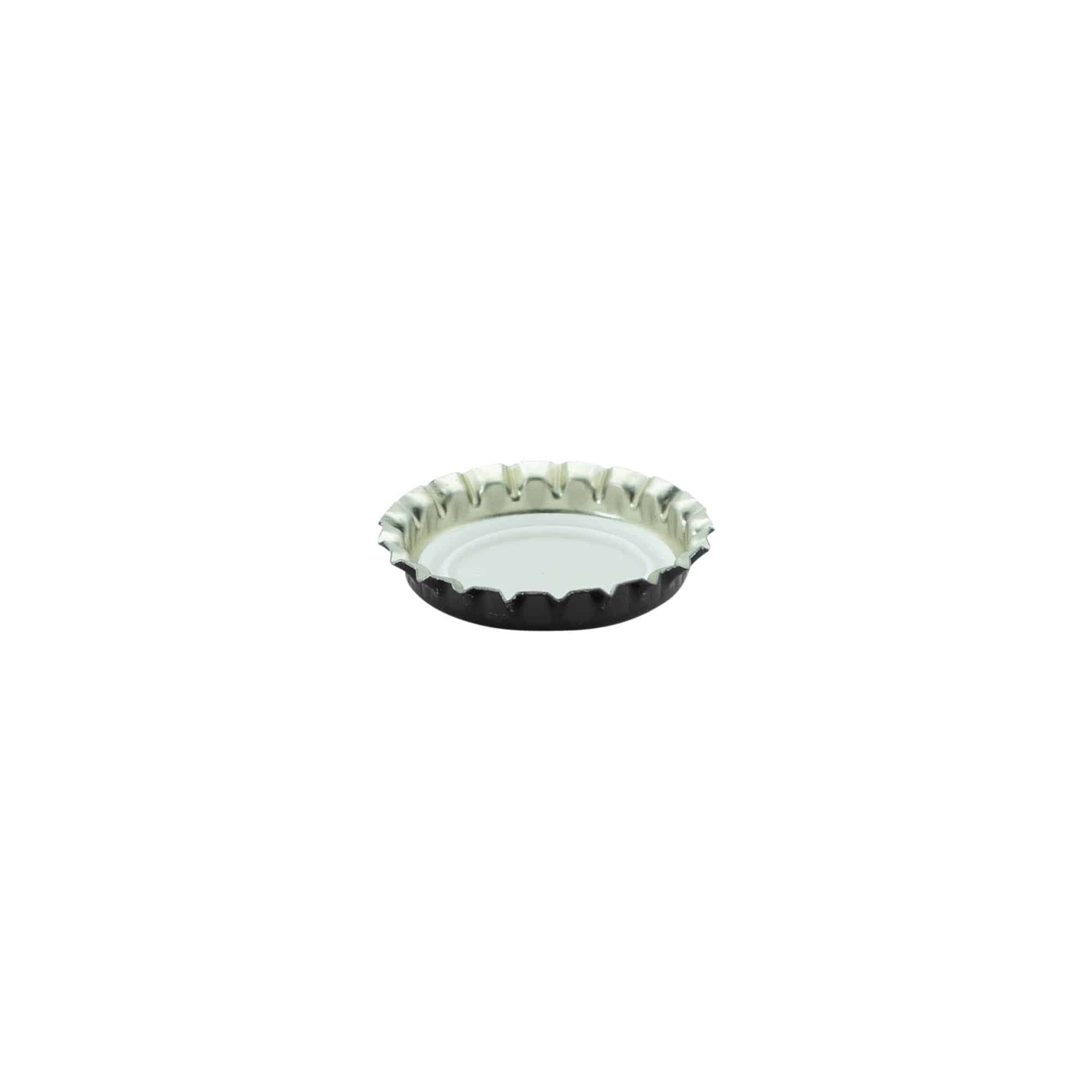 Tappo a corona 26 mm, metallo, nero Tappo a corona 26 mm, metallo, nero
