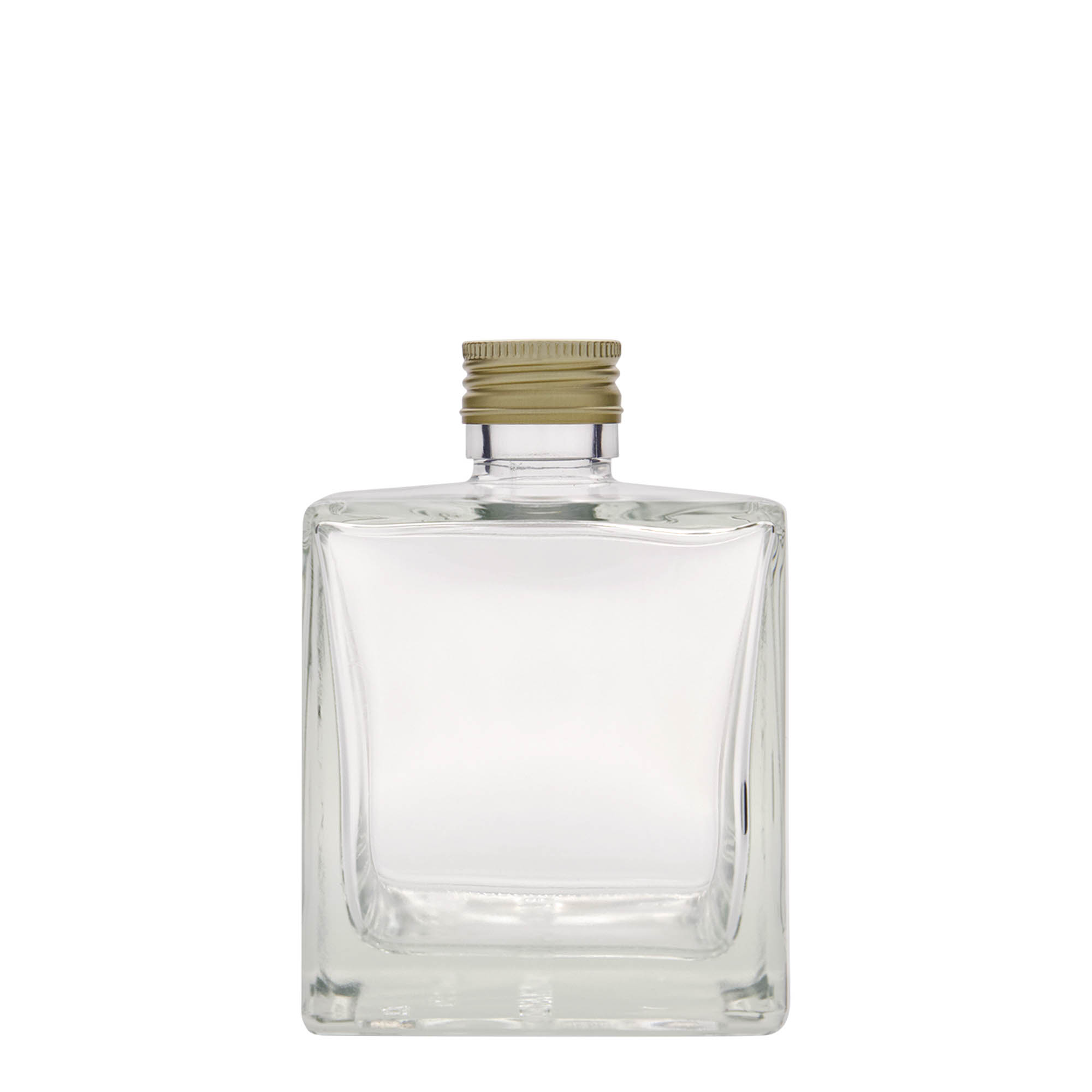 Bottiglia di vetro da 500 ml 'Cube', quadrata, bocca: PP 31,5 Bottiglia di vetro da 500 ml 'Cube', quadrata, bocca: PP 31,5