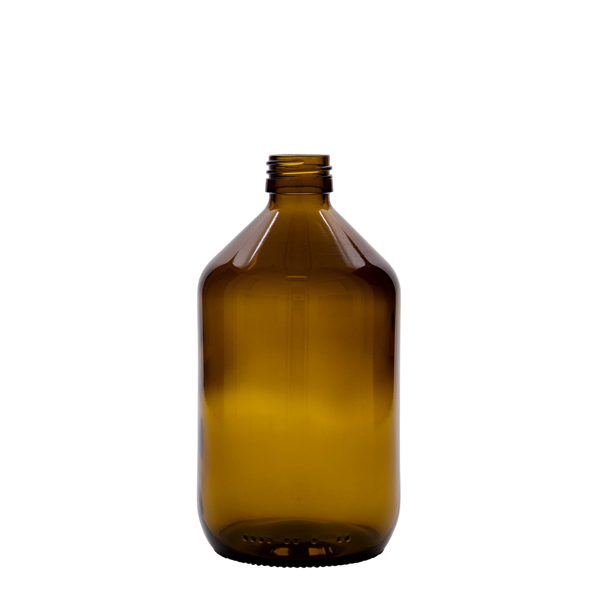 500 ml bottiglia medicinale, marrone, vetro, bocca: PP 28