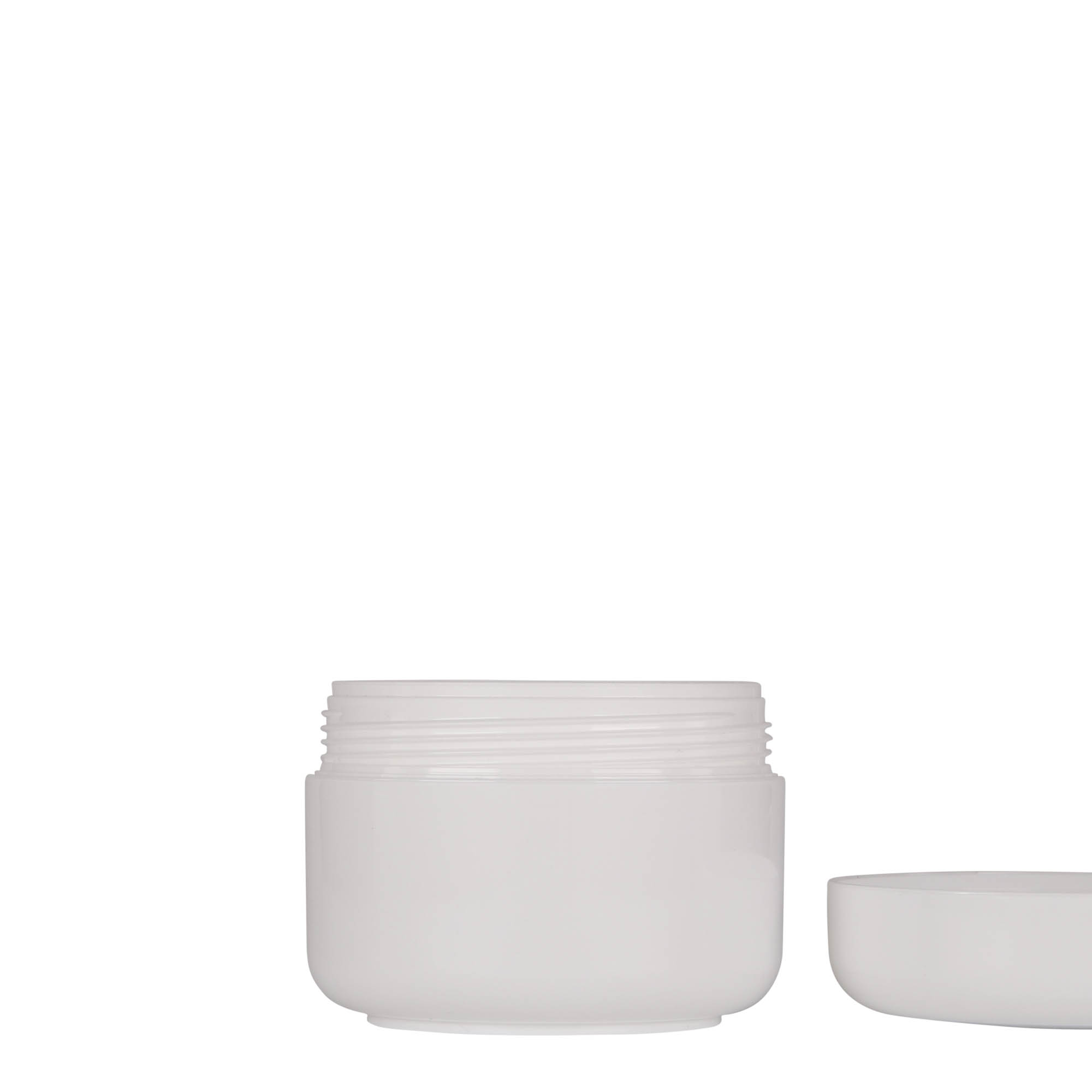 150 ml barattolo in plastica 'Bianca', PP, bianco, bocca: chiusura a vite 150 ml barattolo in plastica 'Bianca', PP, bianco, bocca: chiusura a vite