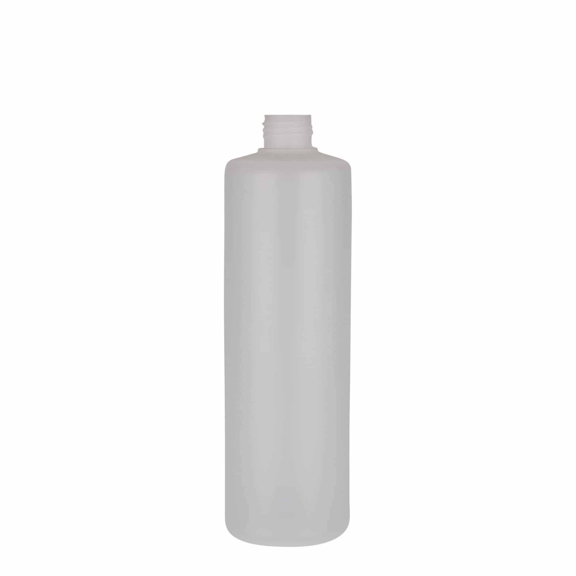 500 ml Bottiglia cilindrica, plastica PE, naturale, imboccatura: a vite 500 ml Bottiglia cilindrica, plastica PE, naturale, imboccatura: a vite
