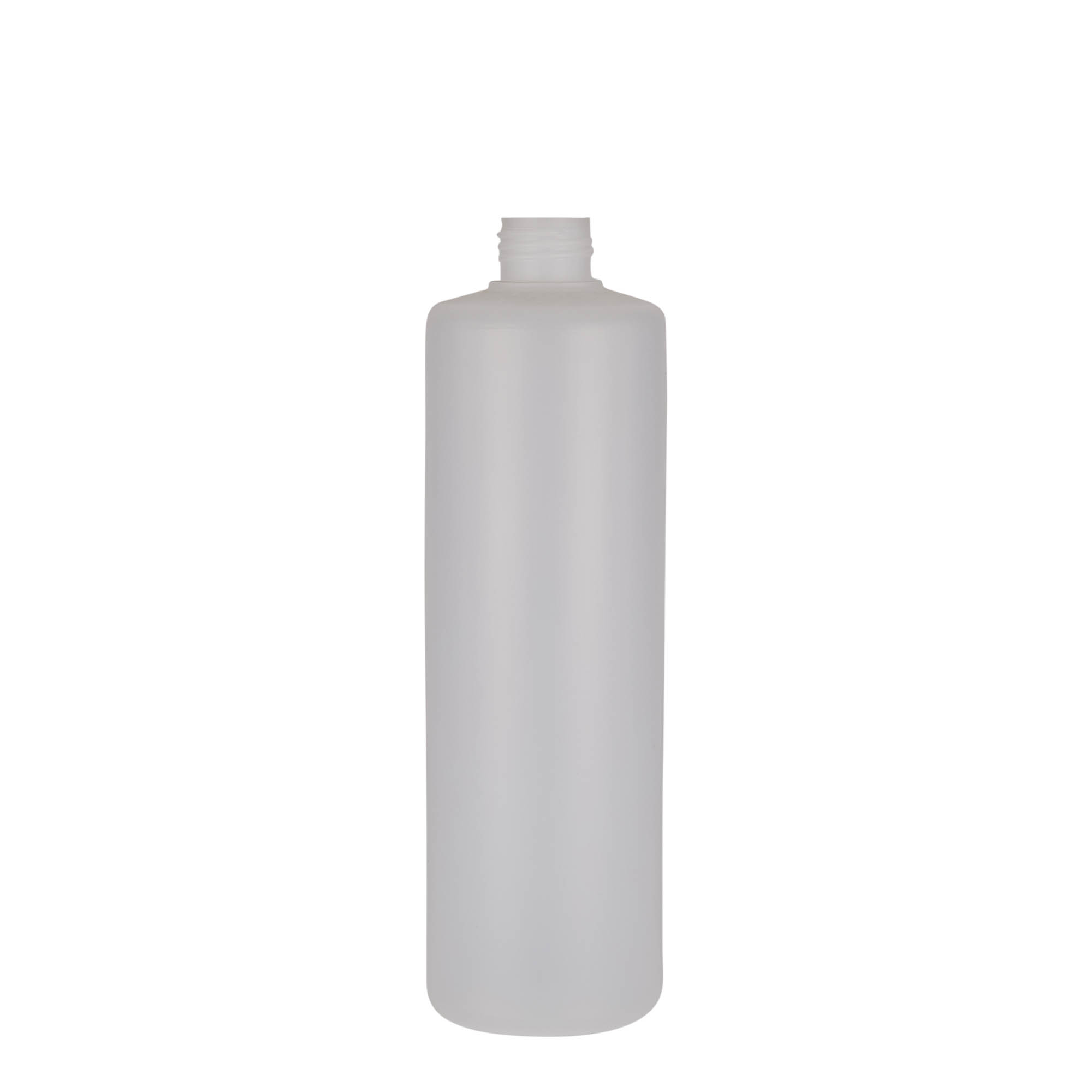 500 ml bottiglia rotonda, plastica PE, naturale, bocca: chiusura a vite 500 ml bottiglia rotonda, plastica PE, naturale, bocca: chiusura a vite