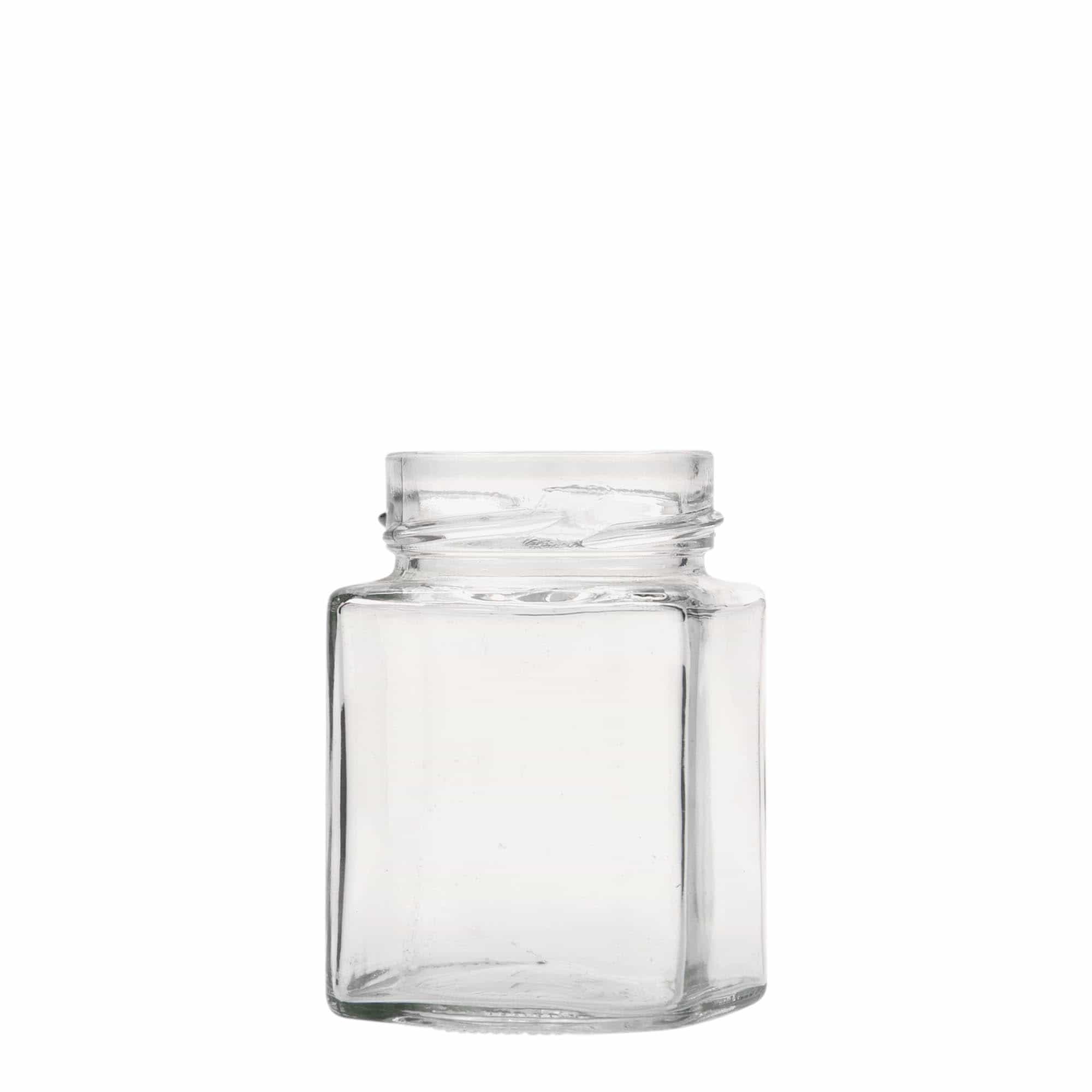 212 ml barattolo quadrato 'Funny', bocca: Deep-Twist-Off (DTO 58)