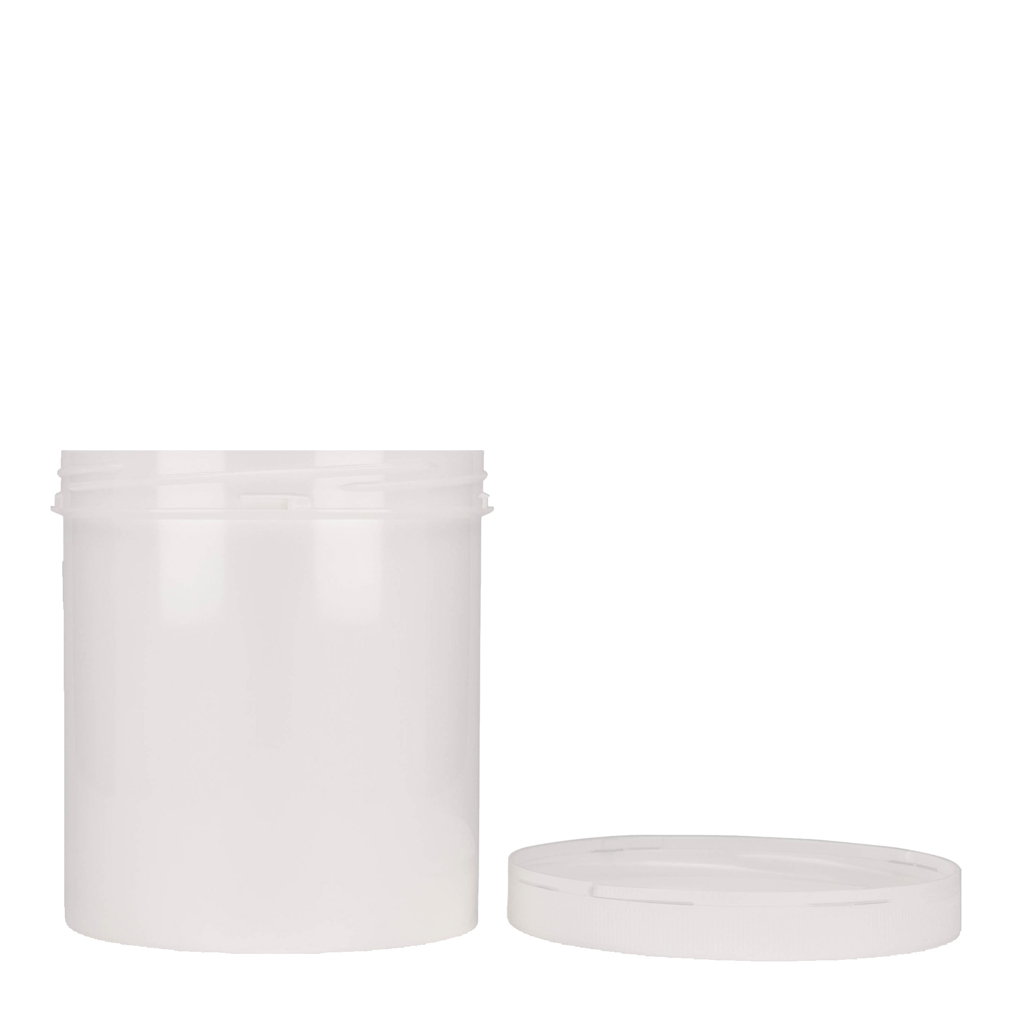 1.000 ml barattolo di plastica 'Securilock', PP, bianco, bocca: chiusura a vite