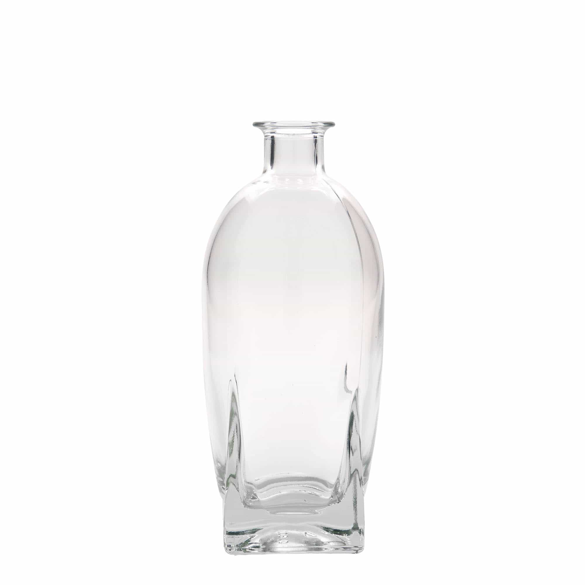 500 ml Bottiglia di vetro 'Zino', quadrata, imboccatura: fascetta 500 ml Bottiglia di vetro 'Zino', quadrata, imboccatura: fascetta
