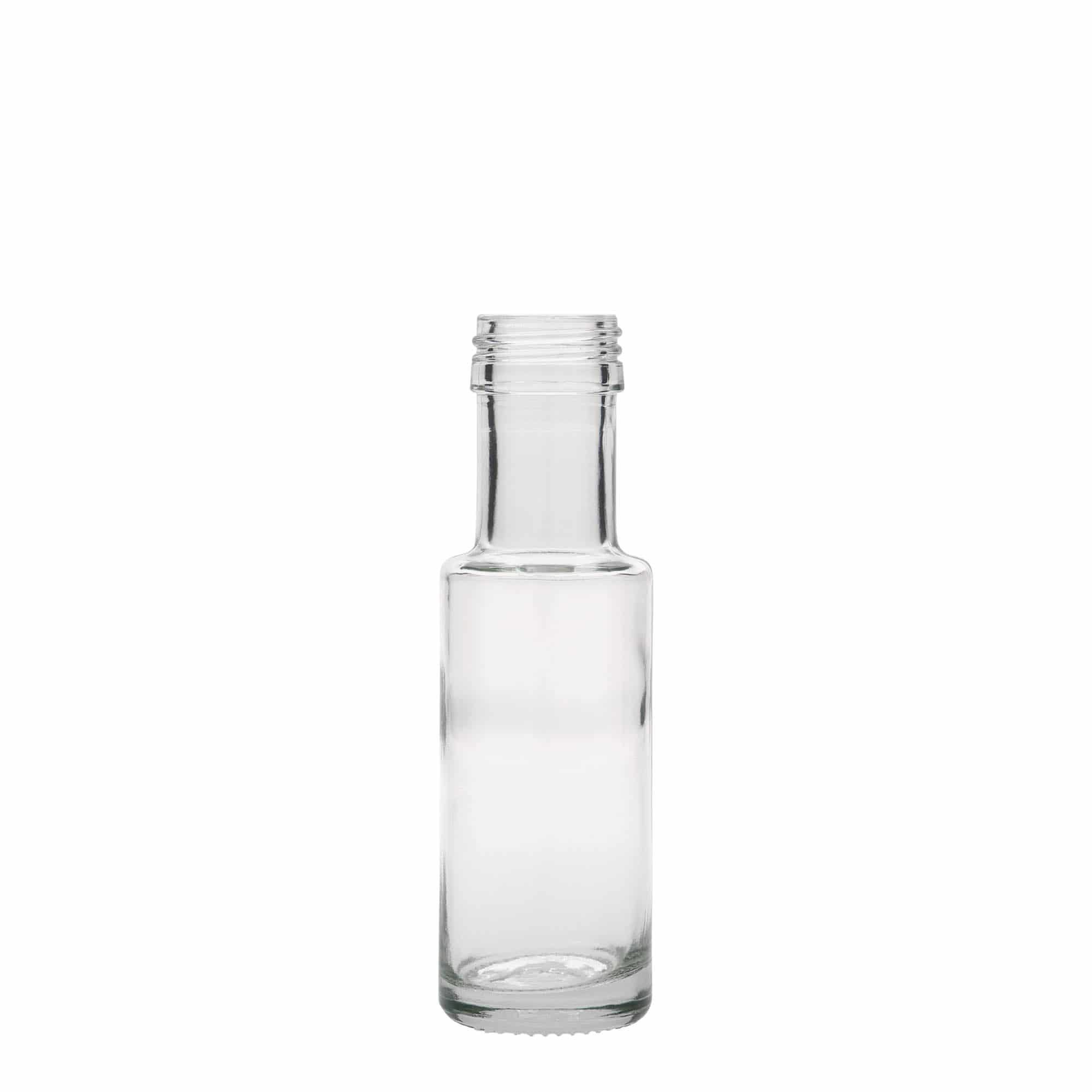 Bottiglia di vetro da 100 ml 'Dorica', bocca: PP 31,5