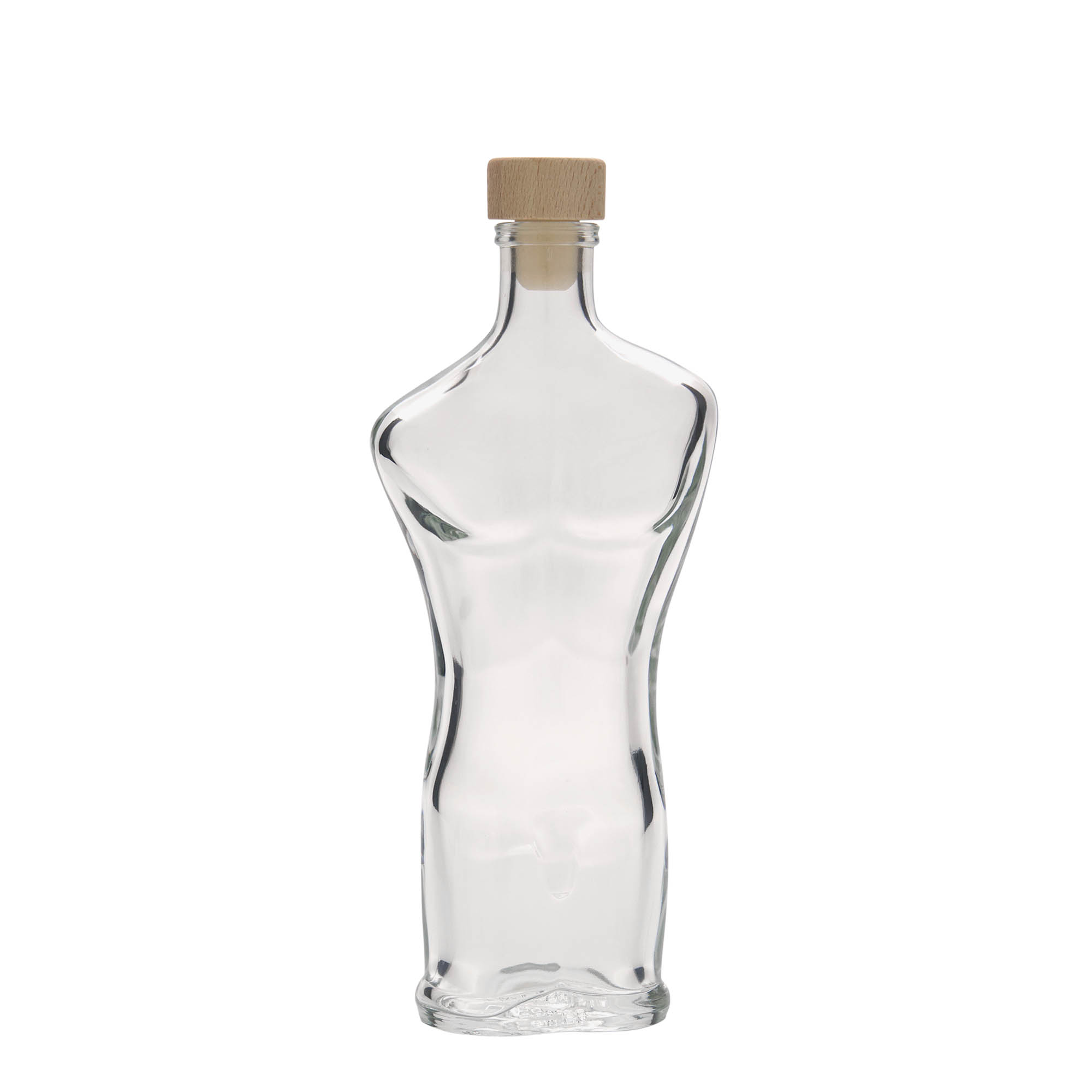 Bottiglia di vetro da 200 ml 'Adam', bocca: sughero Bottiglia di vetro da 200 ml 'Adam', bocca: sughero