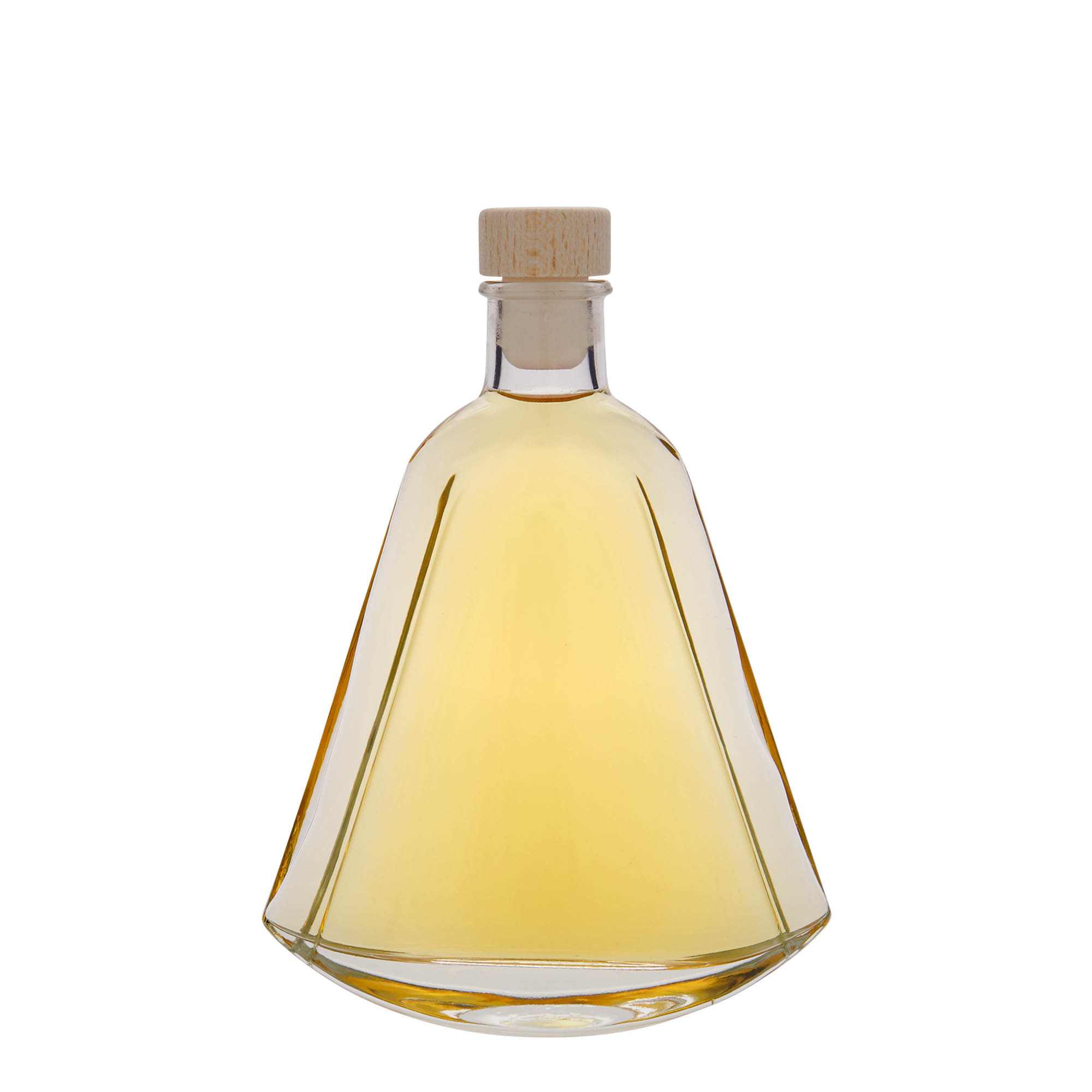 Bottiglia di vetro da 200 ml 'Maurizio', ovale, bocca: sughero Bottiglia di vetro da 200 ml 'Maurizio', ovale, bocca: sughero