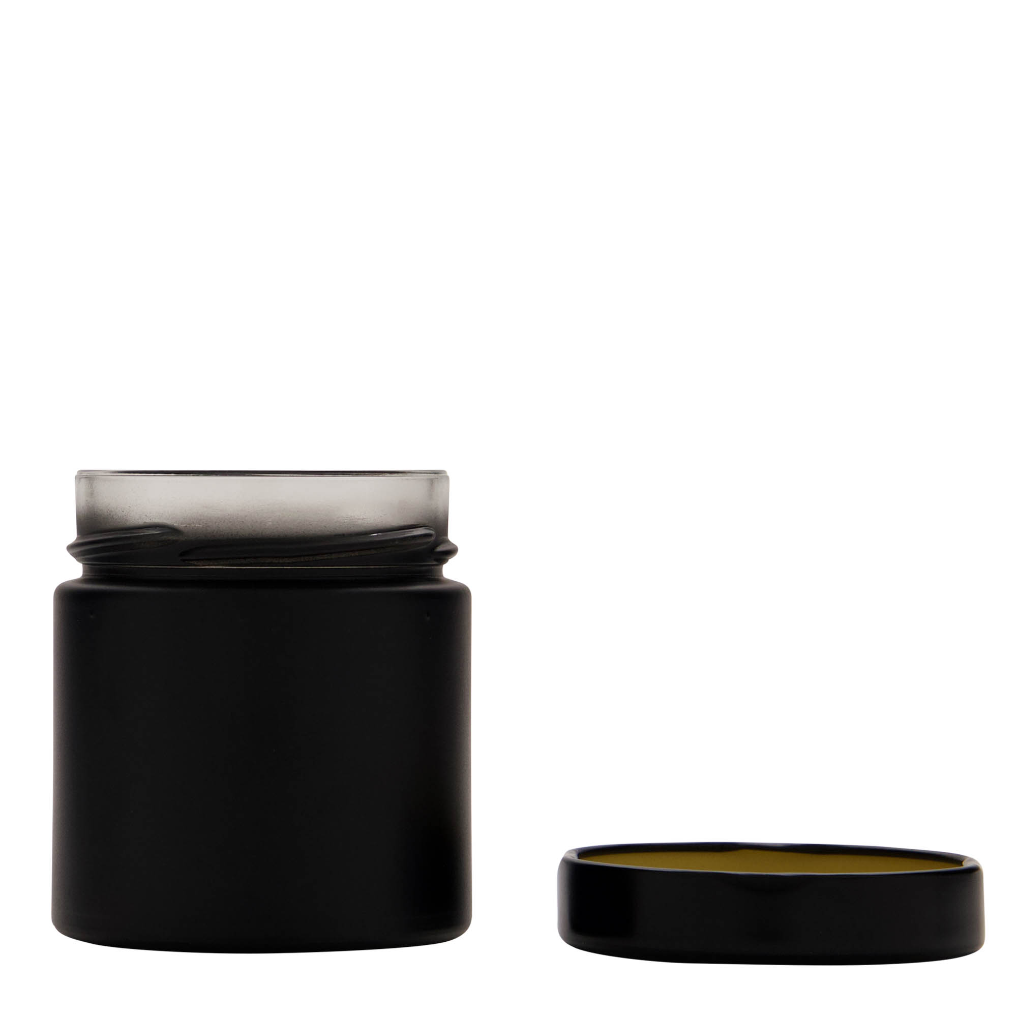 212 ml vaso rotondo 'Aurora', nero, bocca: Deep-Twist-Off (DTO 66)