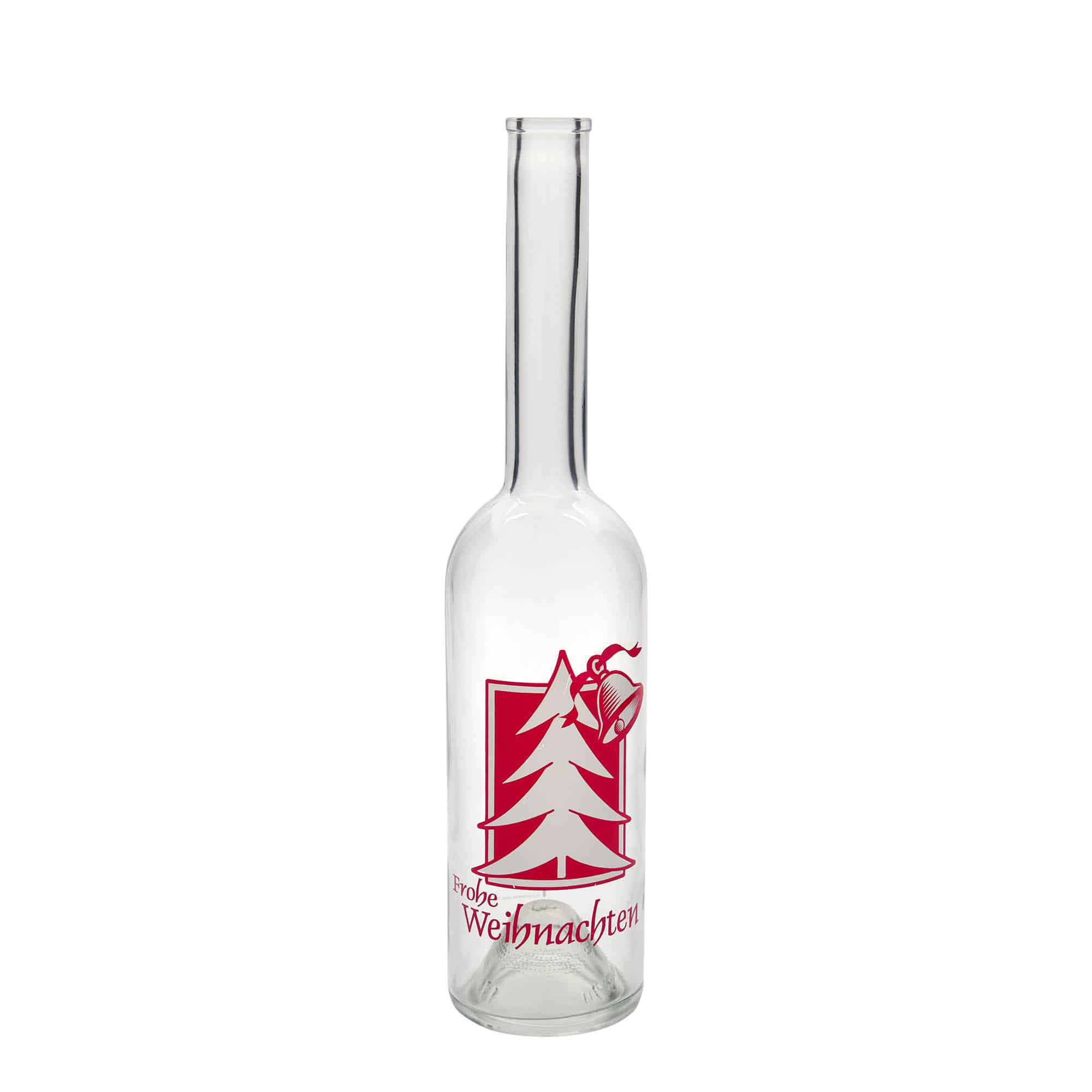 500 ml Bottiglia di vetro 'Opera', motivo: Auguri di Natale, imboccatura: fascetta 500 ml Bottiglia di vetro 'Opera', motivo: Auguri di Natale, imboccatura: fascetta