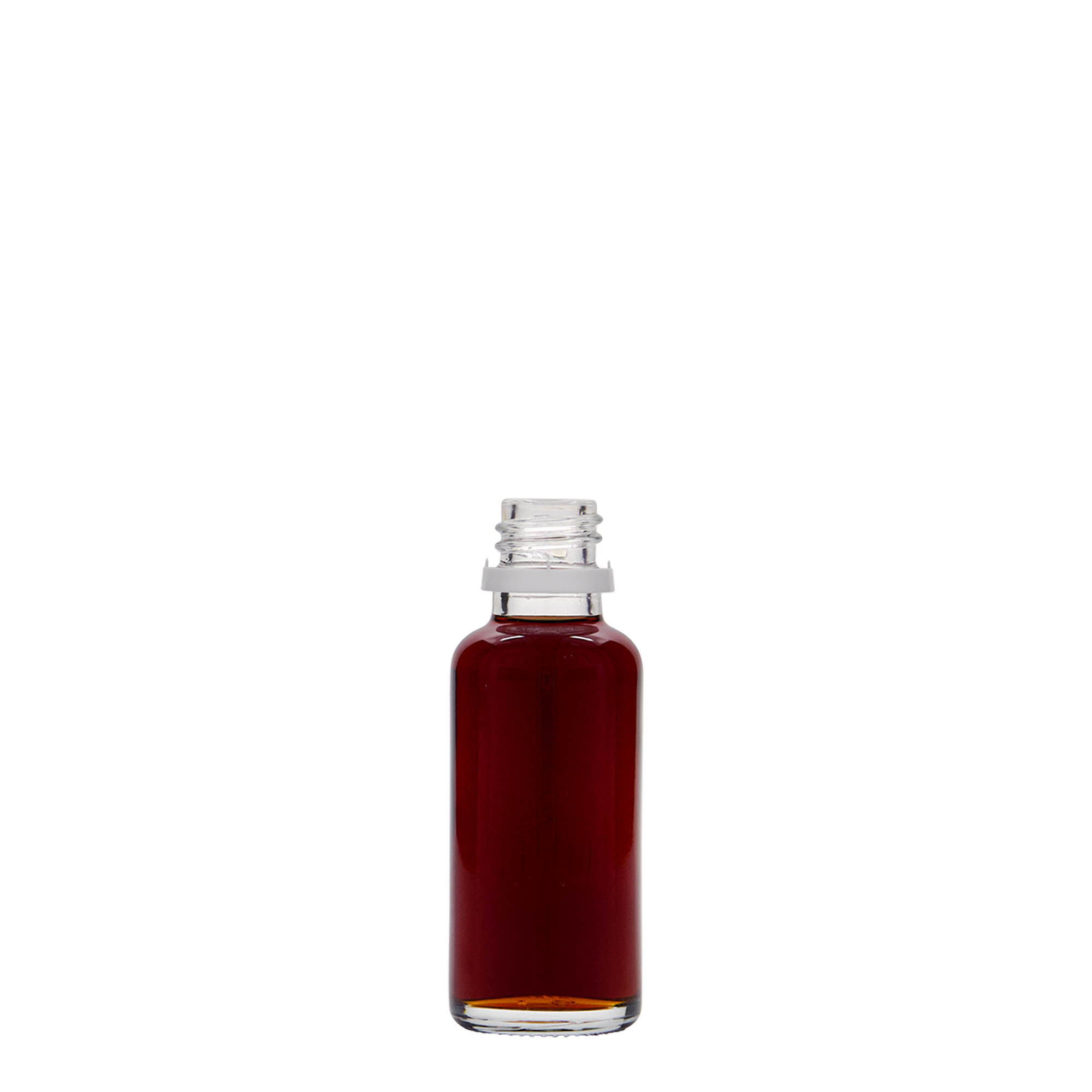 30 ml bottiglia medicinale, vetro, bocca: DIN 18