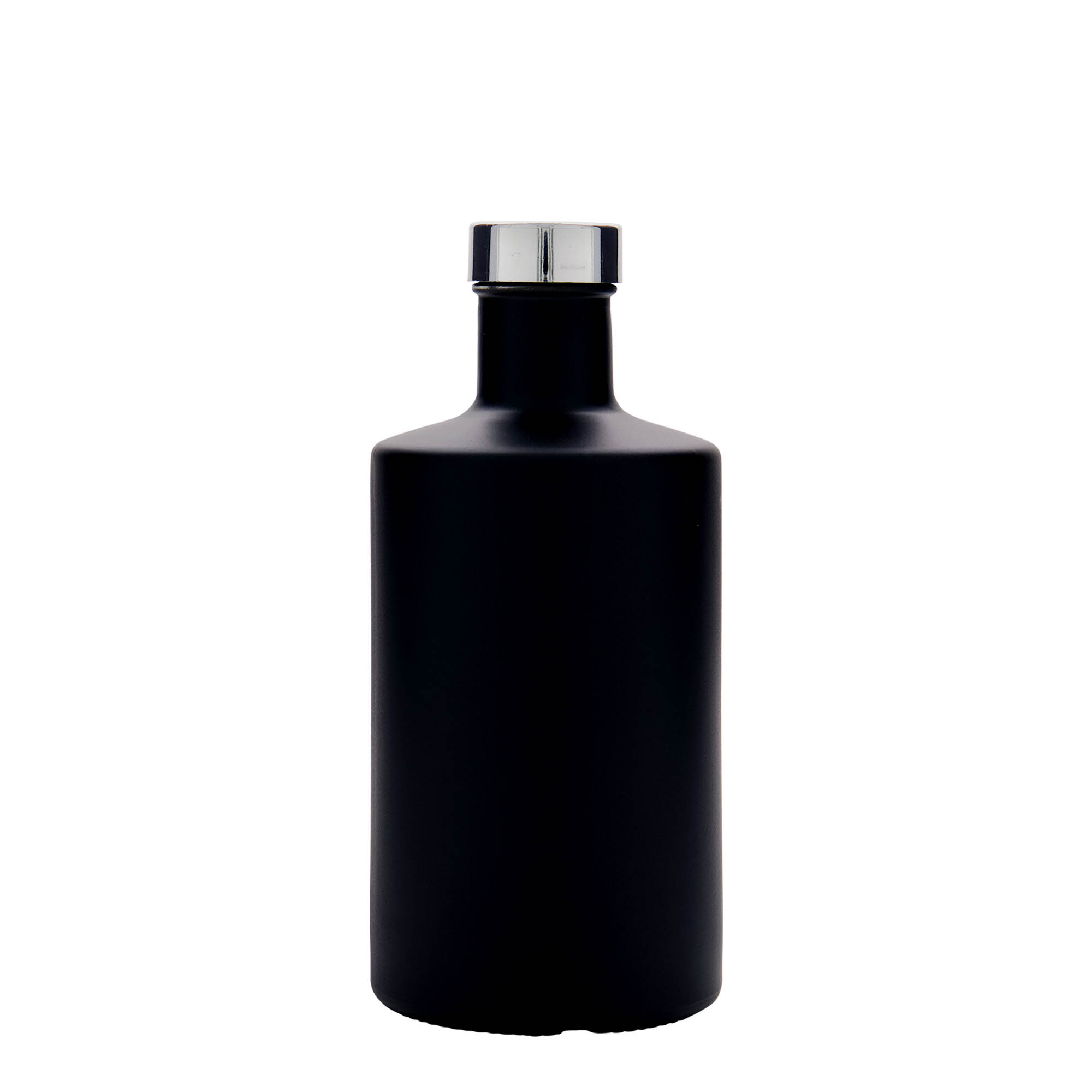 Bottiglia di vetro da 500 ml 'Caroline', nera, bocca: GPI 33 Bottiglia di vetro da 500 ml 'Caroline', nera, bocca: GPI 33