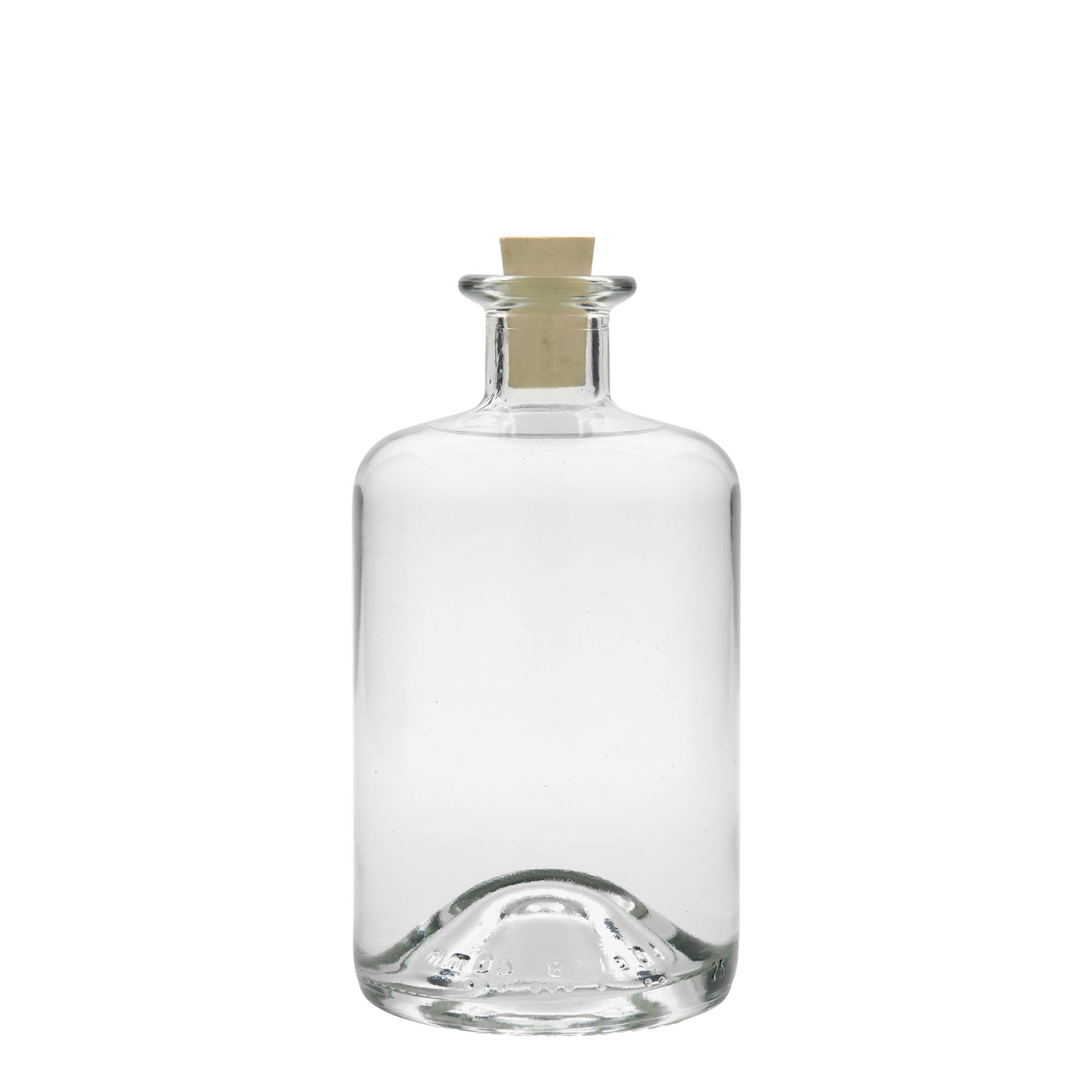 Bottiglia in vetro da 500 ml da farmacista, bocca: tappo di sughero Bottiglia in vetro da 500 ml da farmacista, bocca: tappo di sughero